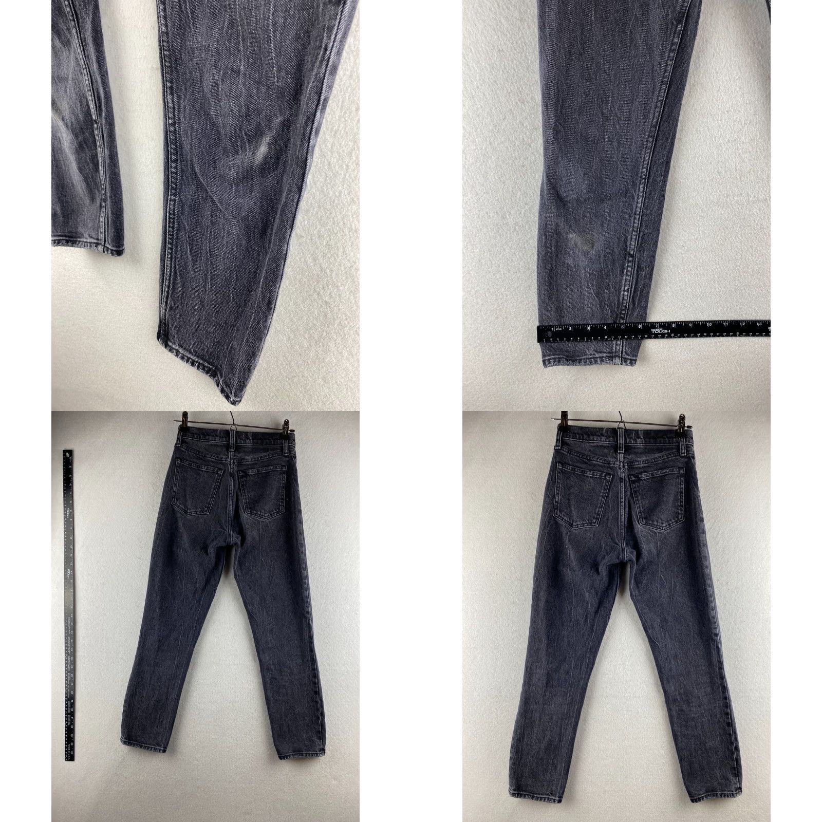 Abercrombie & Fitch Abercrombie & Fitch Jeans Womens 25 Black Mom High Rise Denim Acid Wash Size 42" / US 20 - 9 Thumbnail