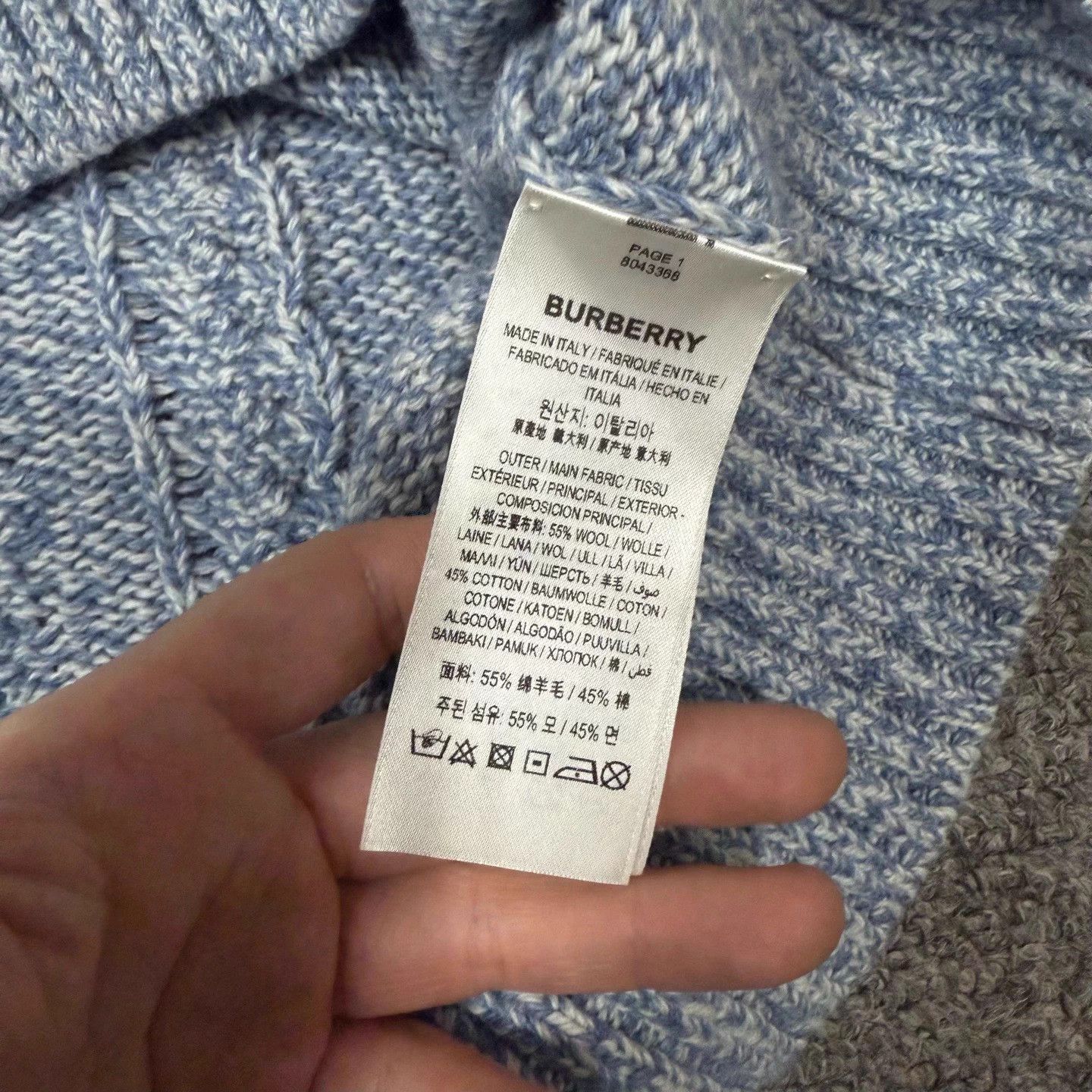 Burberry Burberry haze blue knit sweater L like new Size L / US 10 / IT 46 - 4 Thumbnail