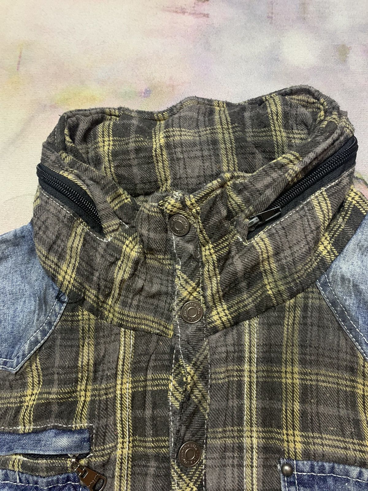 In The Attic In the Attic Hybrid Flannel Washed Denim Dirty Design Size US M / EU 48-50 / 2 - 8 Thumbnail