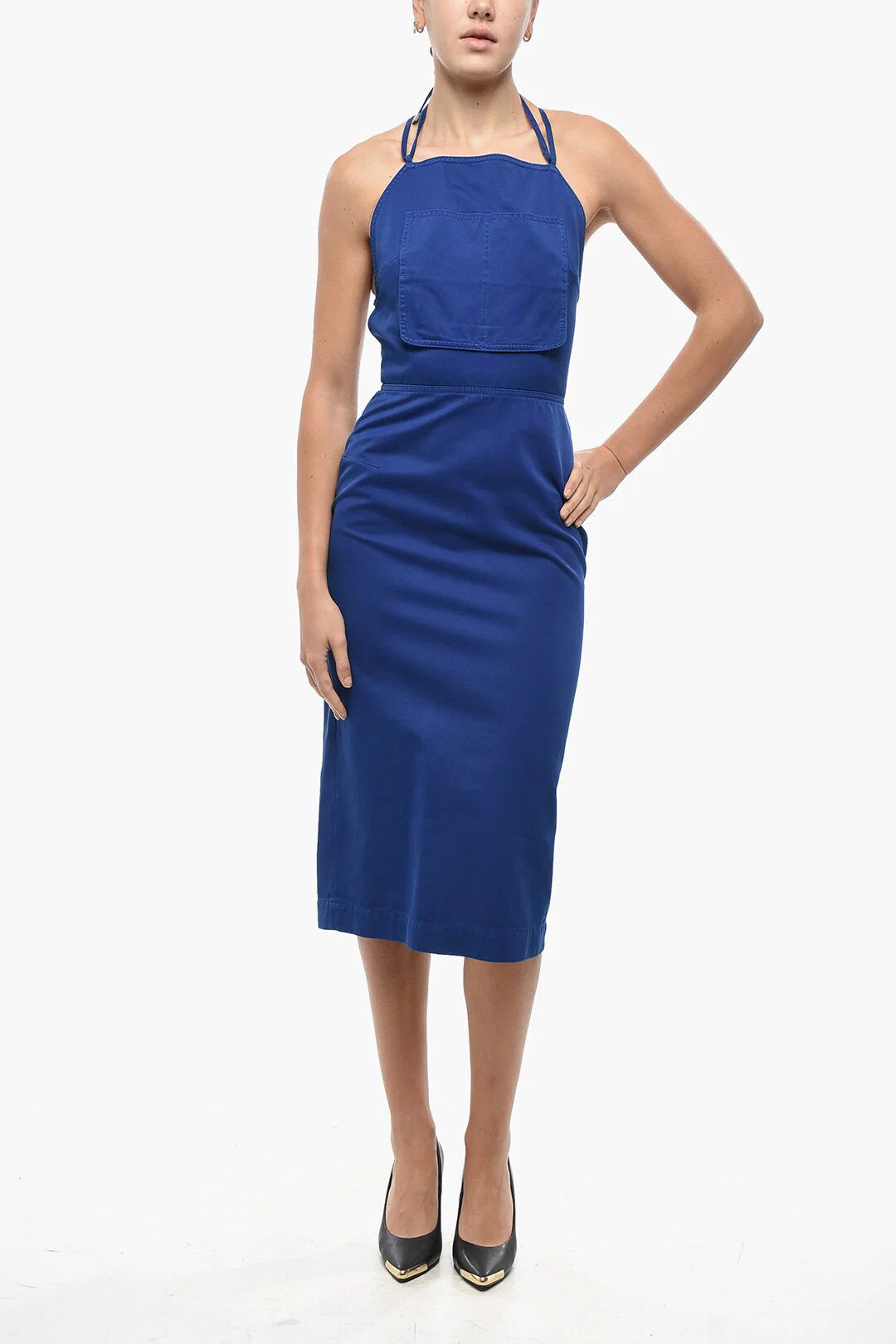 Max Mara og1mm0426 Denim Sheath Dress in Blue Size XS / US 0-2 / IT 36-38 - 1 Thumbnail
