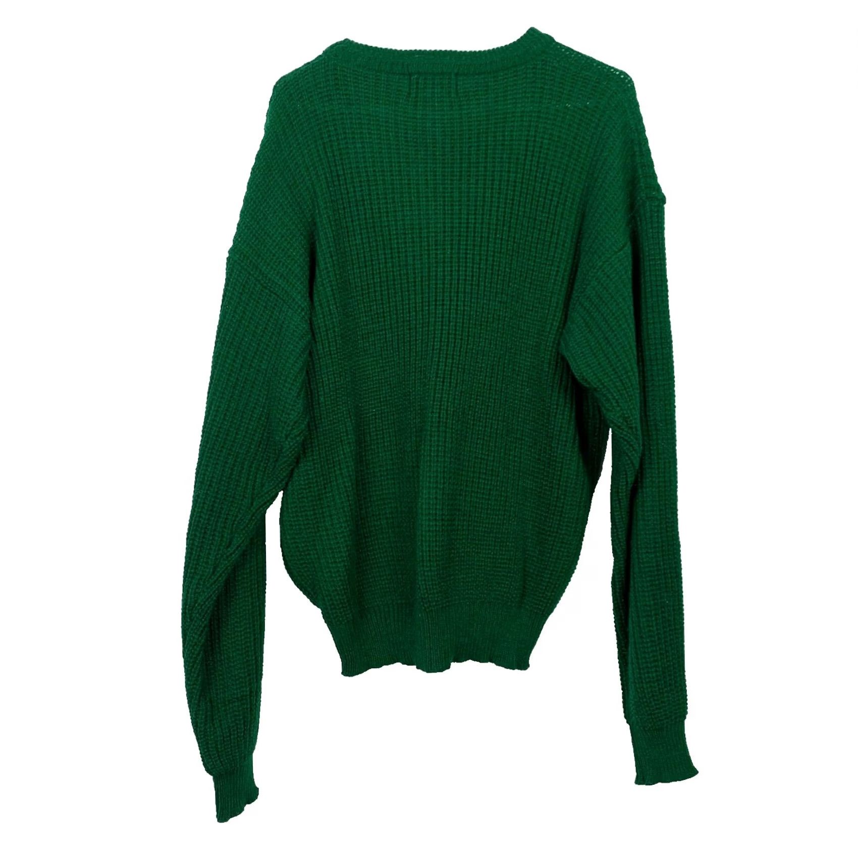 Vintage VINTAGE Sun Man Chunky Knit Green Sweater Mens Large 70s Indie Sleaze Size US L / EU 52-54 / 3 - 4 Thumbnail