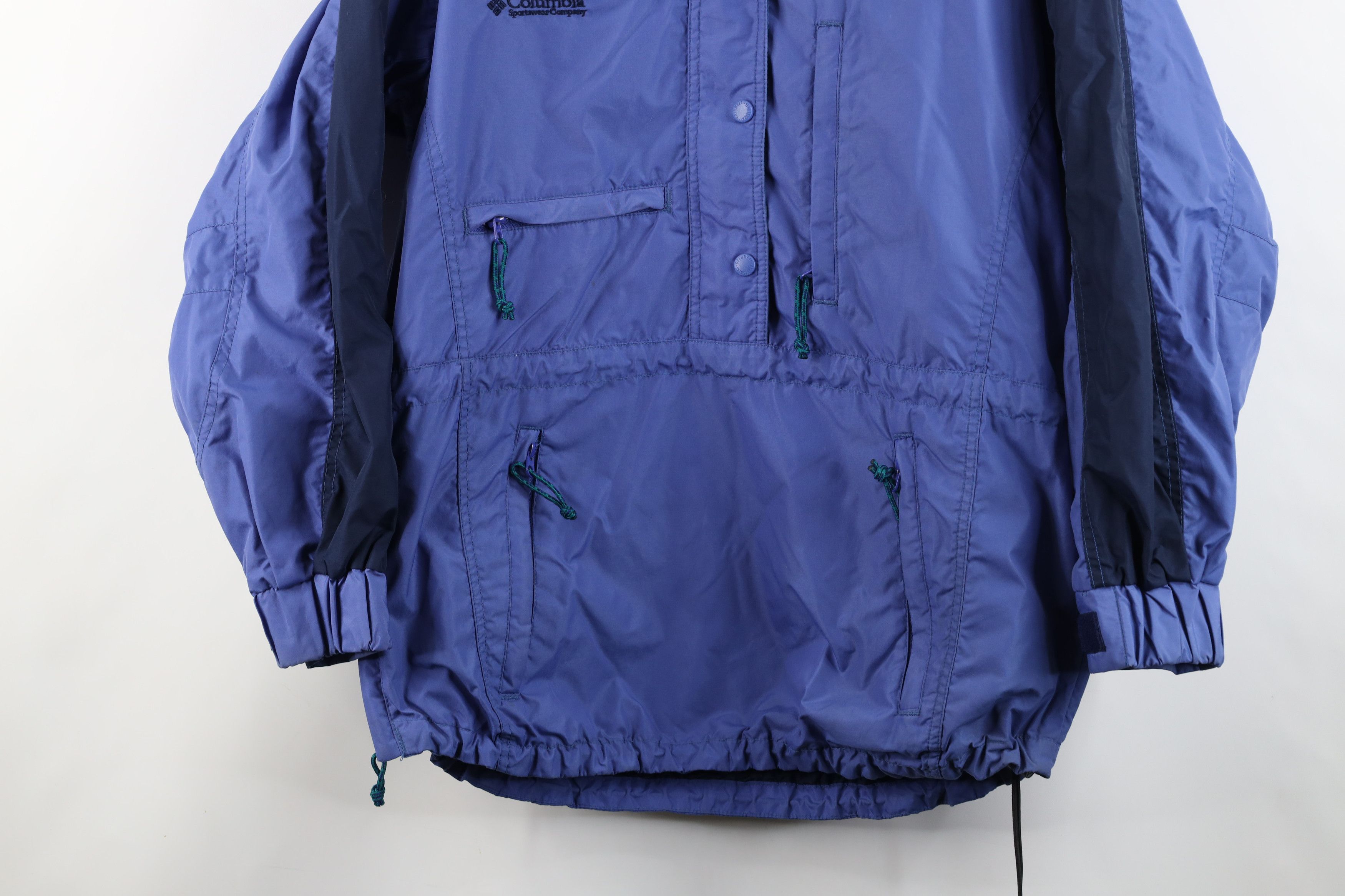 Columbia × Vintage Vintage 90s Columbia Hooded Pullover Anorak Jacket Purple Size M / US 6-8 / IT 42-44 - 3 Thumbnail
