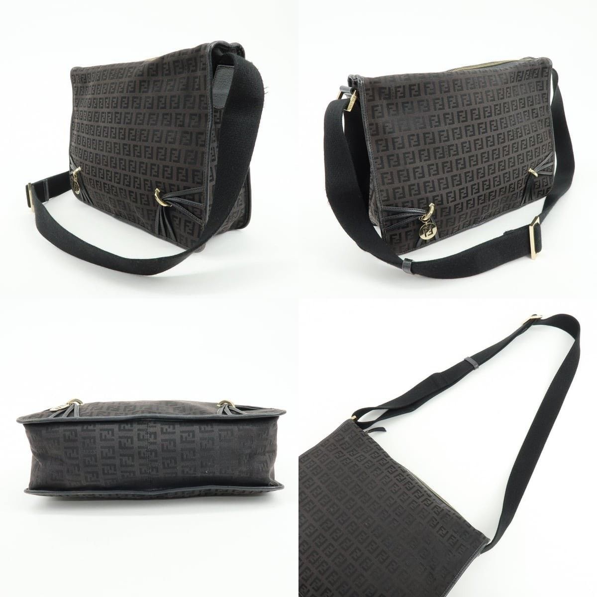 Fendi Fendi Zucchino Shoulder Bag Brown Size ONE SIZE - 3 Thumbnail