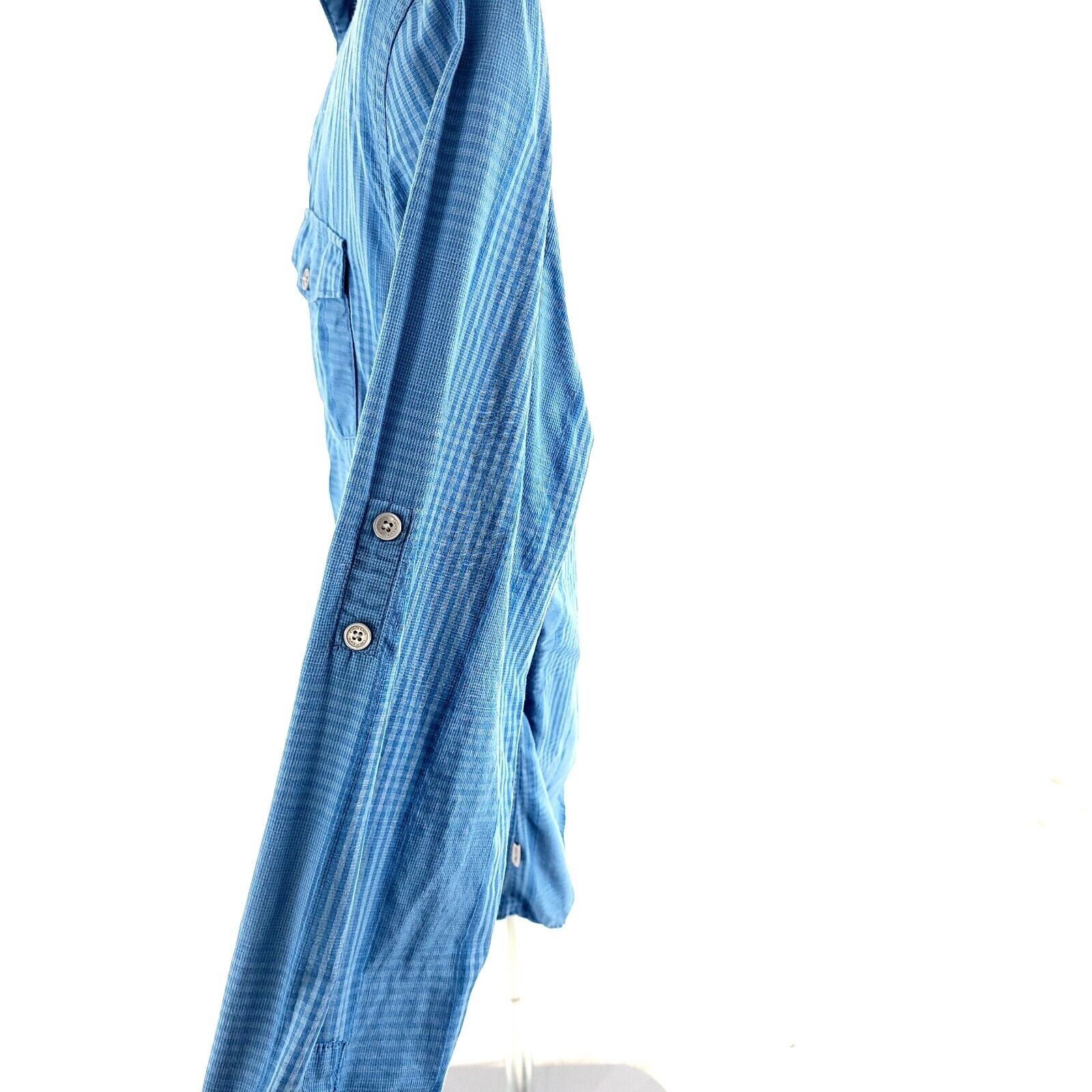 Calvin Klein Calvin Klein Plaid Blue Double Front Pocket Cotton Linen Col Size US L / EU 52-54 / 3 - 4 Thumbnail