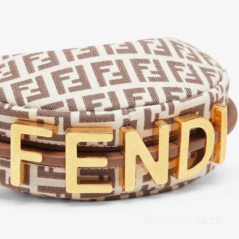 Fendi o1s1wg111125 Size: OS/ Nano Fendigraphy in Brown Size ONE SIZE - 3 Thumbnail