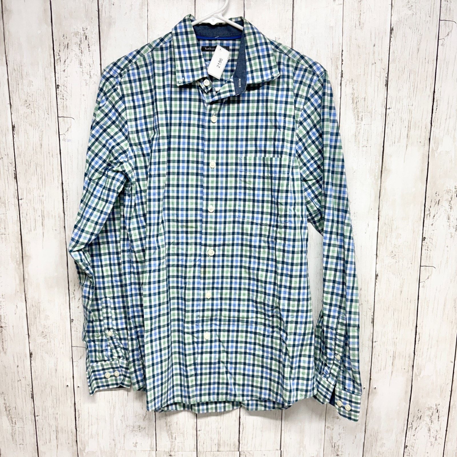 Van Heusen Van Heusen Small Slim Fit Collared Long Sleeve Button Down Size US S / EU 44-46 / 1 - 1 Thumbnail
