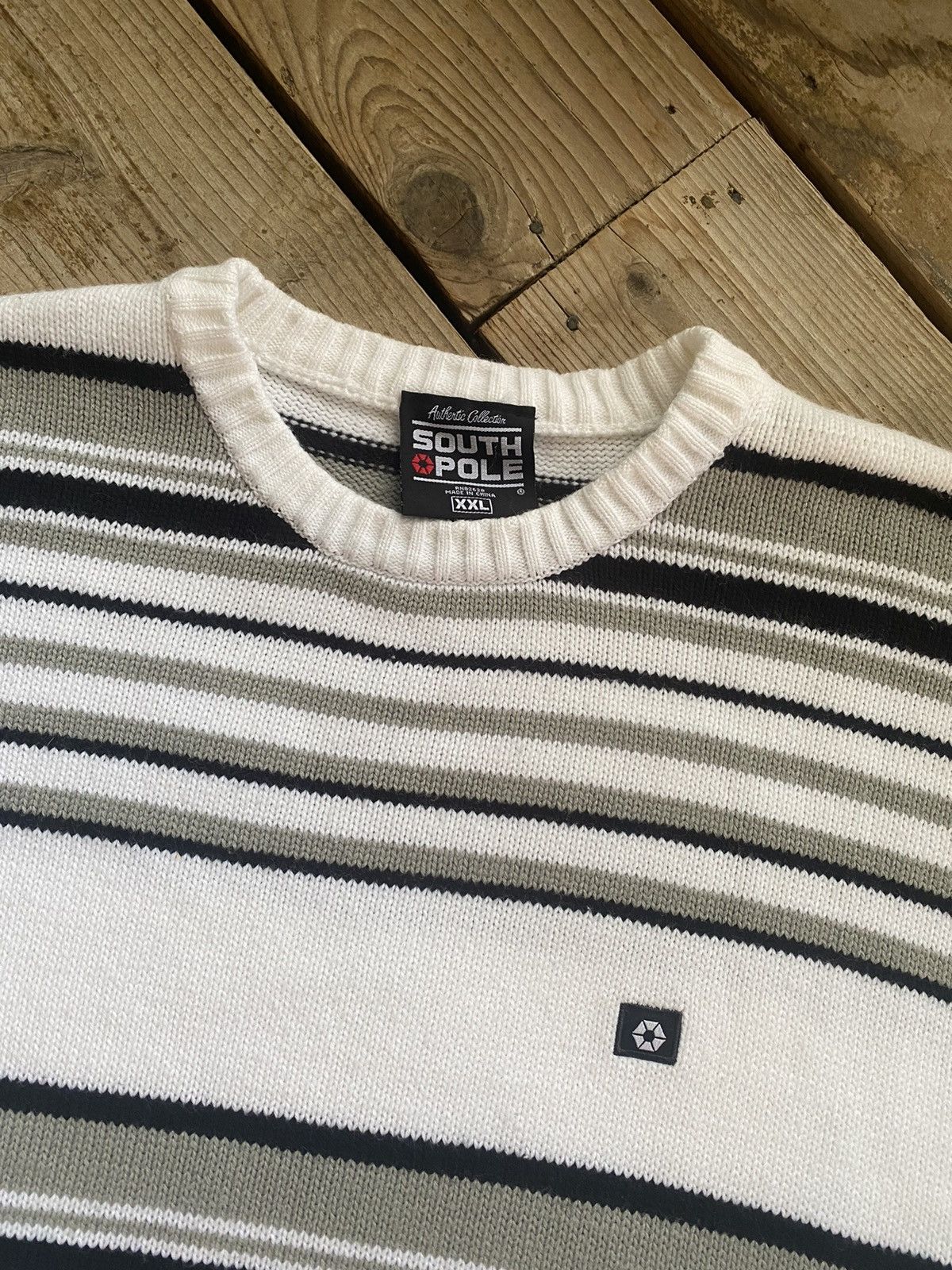 Southpole Vintage Y2K Southpole Striped Baggy Heavy Sweater Size US XXL / EU 58 / 5 - 2 Thumbnail