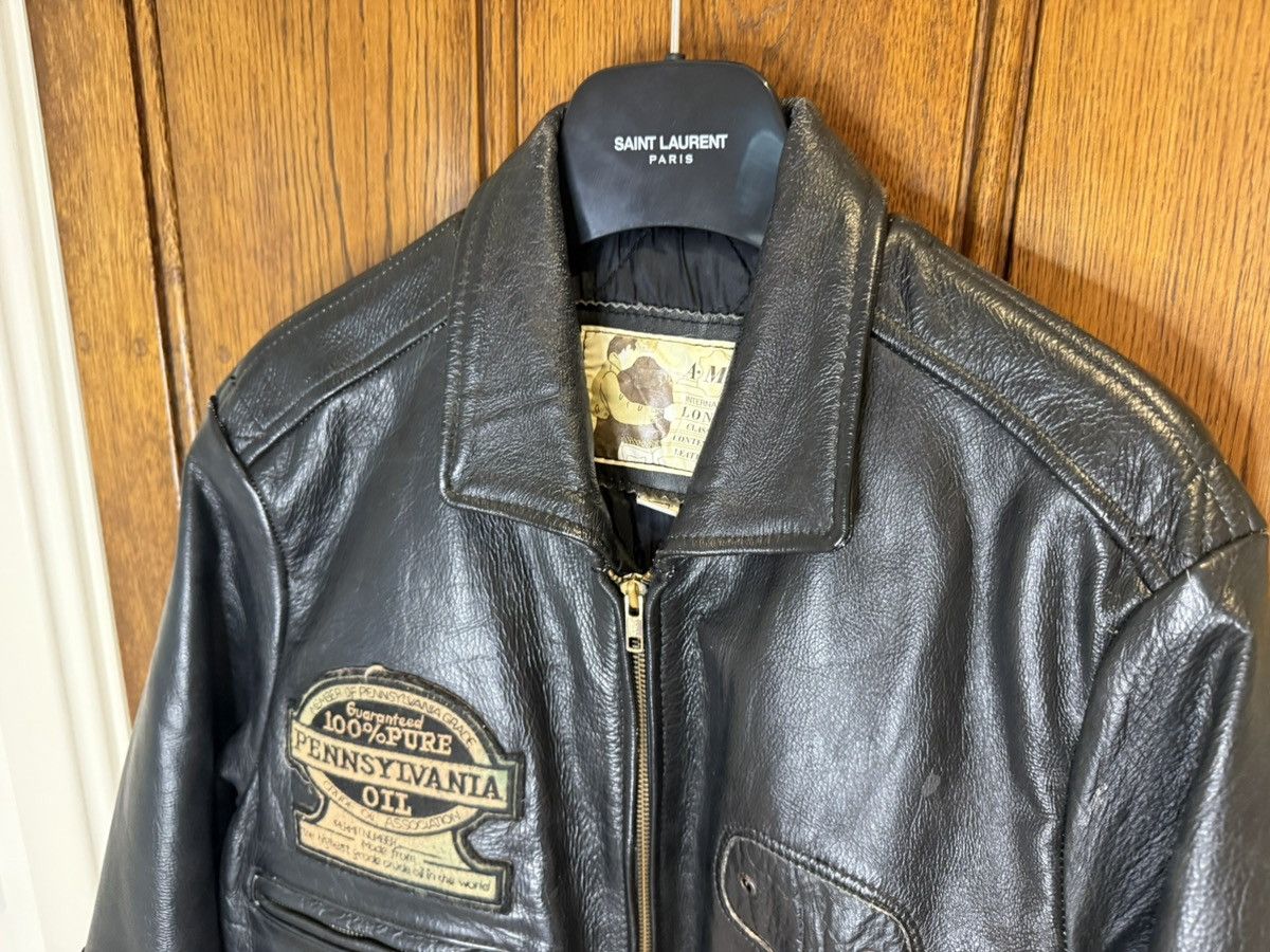 AMI A.M.I vintage leather patches motorcycle jacket rare oil Size US L / EU 52-54 / 3 - 13 Thumbnail