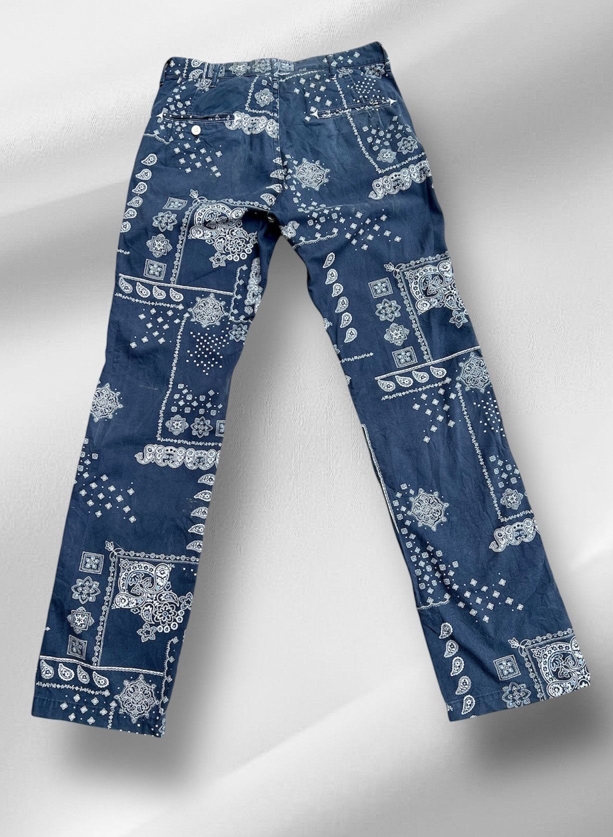 Japanese Brand × Kapital × Spellbound Vintage Spellbound DMG Japan Bandana Navy Mens Size US 30 / EU 46 - 2 Thumbnail