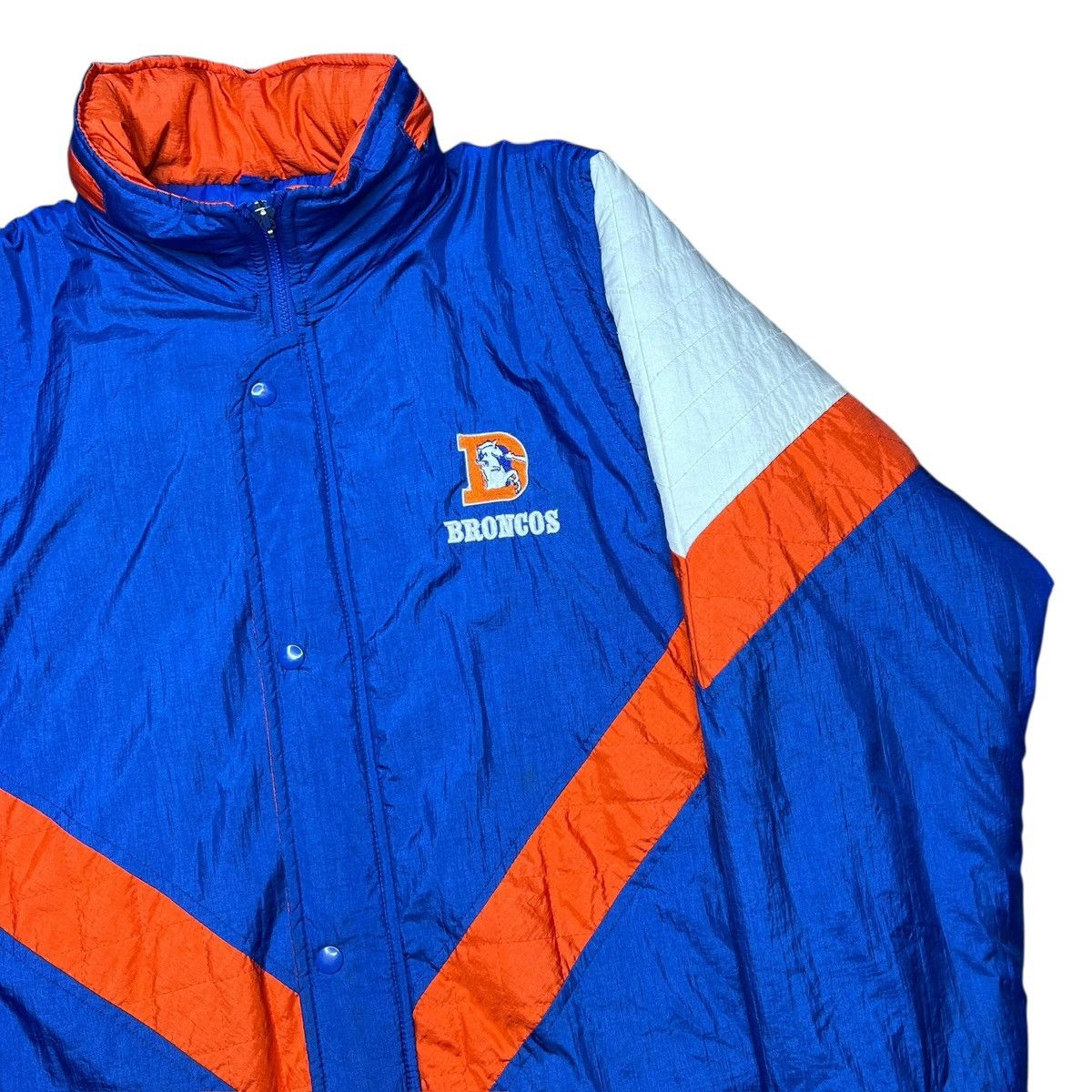 Starter Vintage 1990s NFL Denver Broncos Starter Blue Puffer Jacket Size US L / EU 52-54 / 3 - 17 Thumbnail
