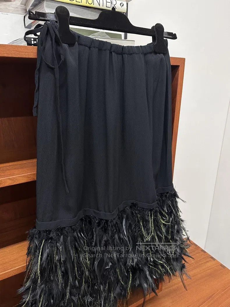 Dries Van Noten Dries Van Noten Feather Midi Skirt Size 37" - 6 Thumbnail