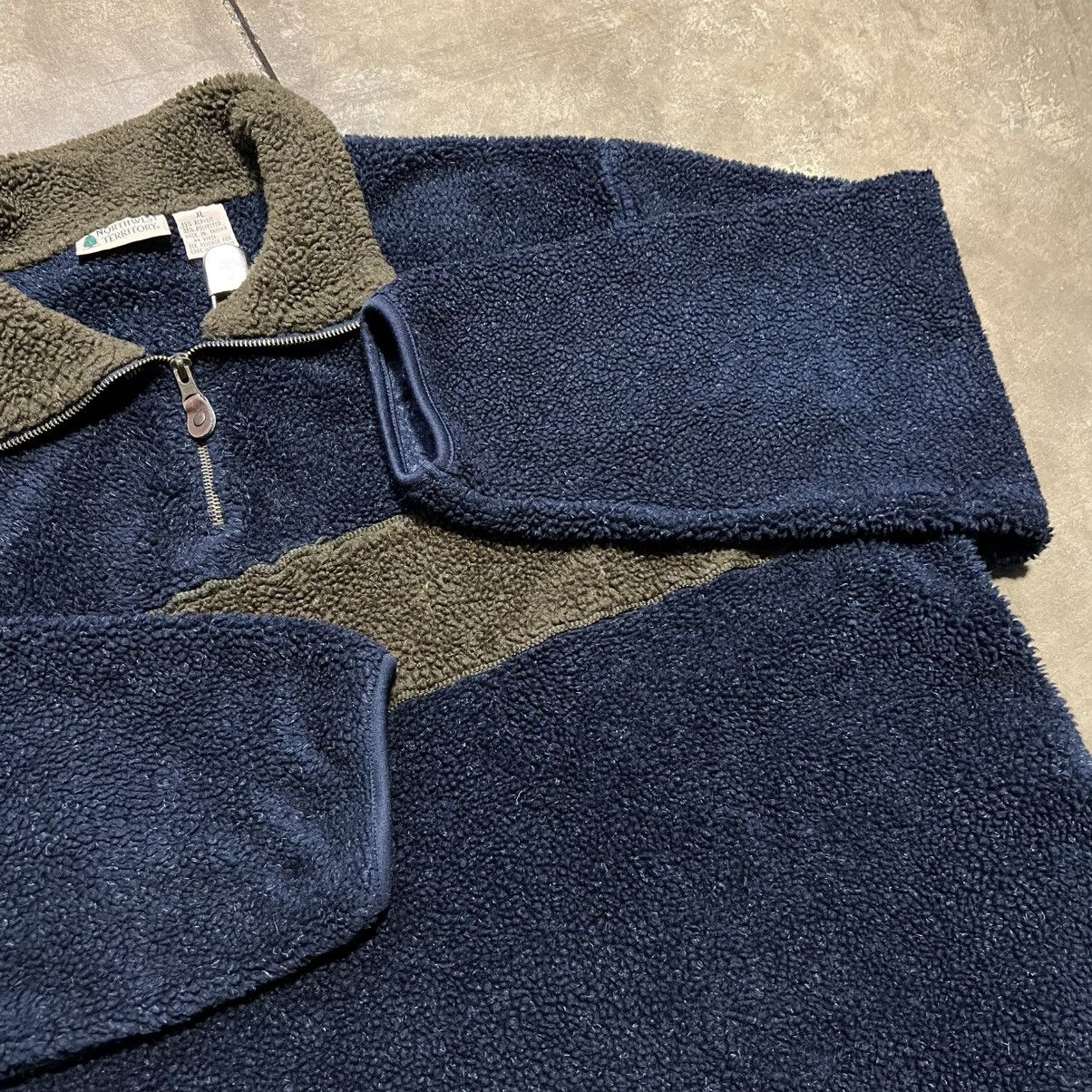 Northwest Territory Vintage Fleece Deep Pile Sherpa Sweatshirt Jacket 1/4 Zip Size US XL / EU 56 / 4 - 4 Thumbnail