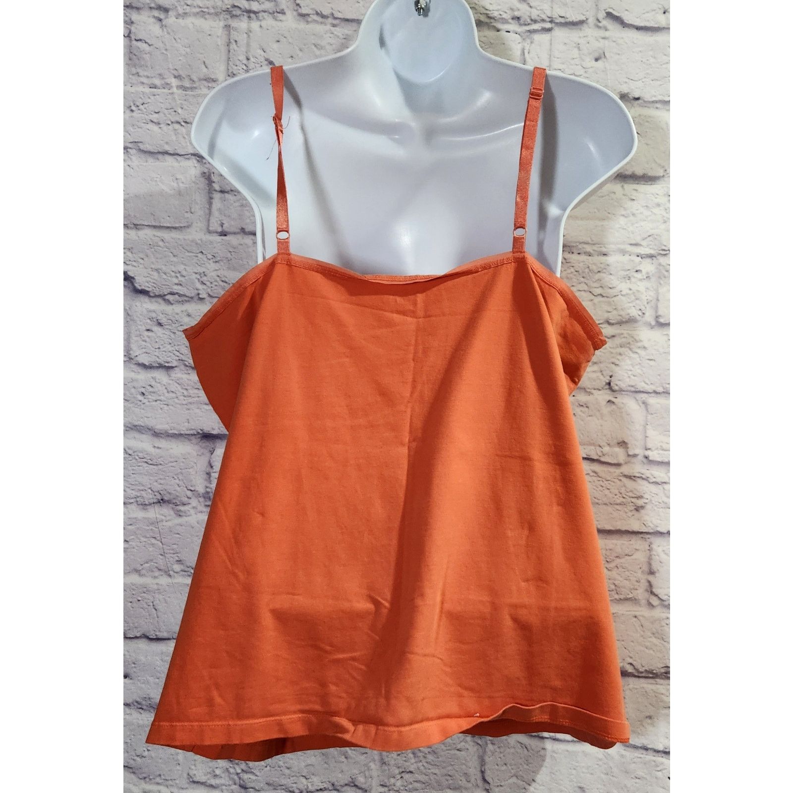 Other Lane Bryant Orange Adjustable Spaghetti Strap Tank Top 14 16 Size XL / US 12-14 / IT 48-50 - 3 Thumbnail