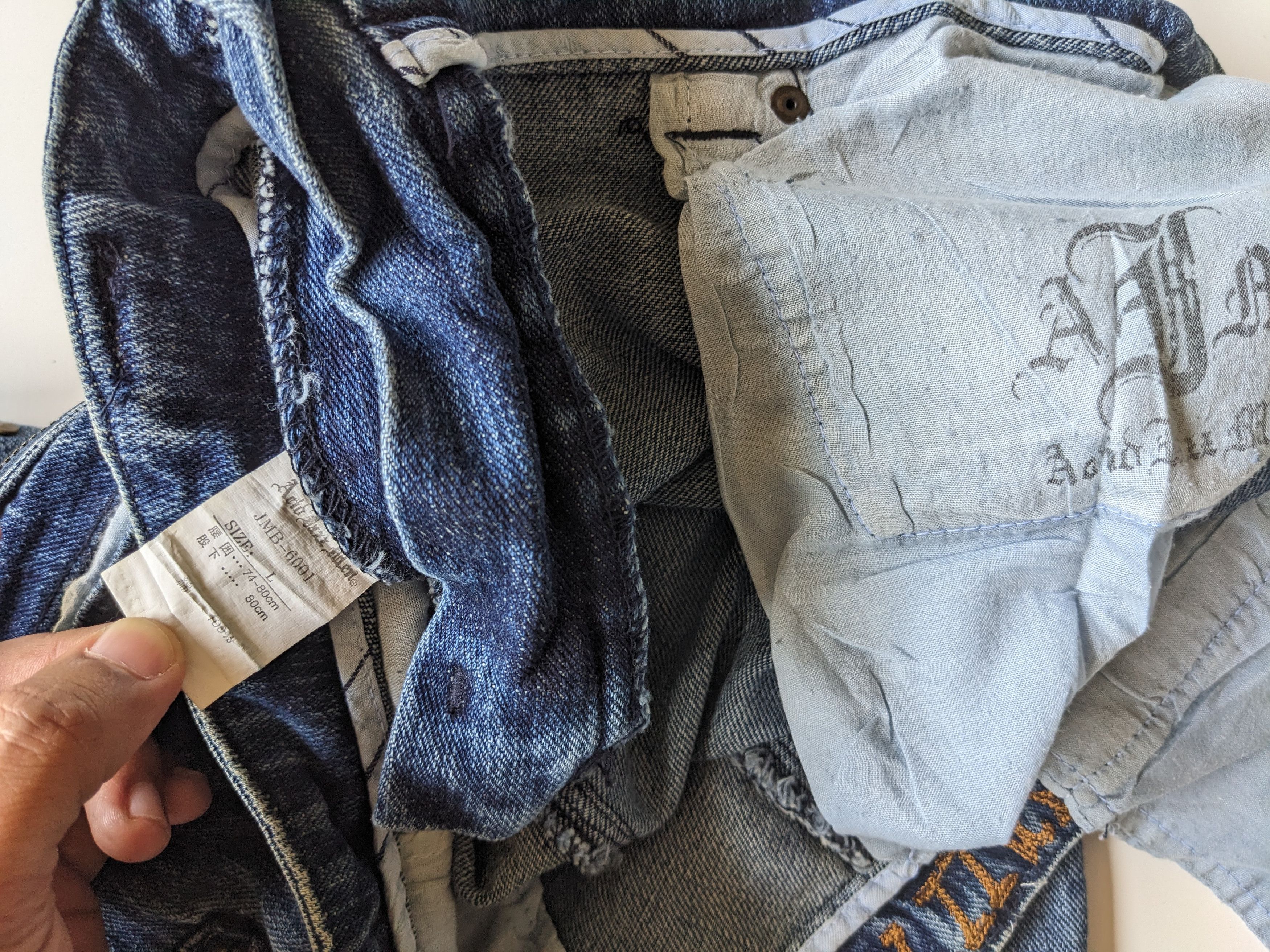 GOSTAR DE FUGA × If Six Was Nine × Japanese Brand Acid Jazz Men patchwork clawmark jeans Size US 33 - 12 Thumbnail