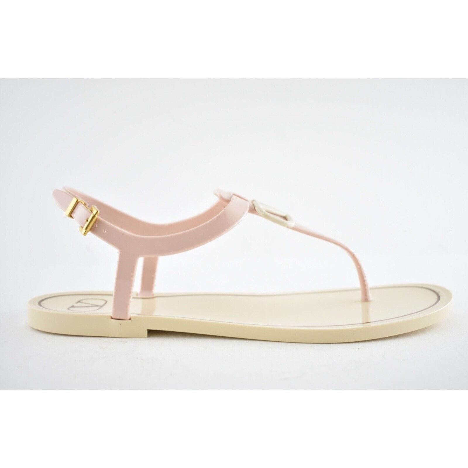 Valentino Valentino Rockstud Pink V Logo PVC Thong Rubber Jelly Size US 11 / IT 41 - 2 Thumbnail