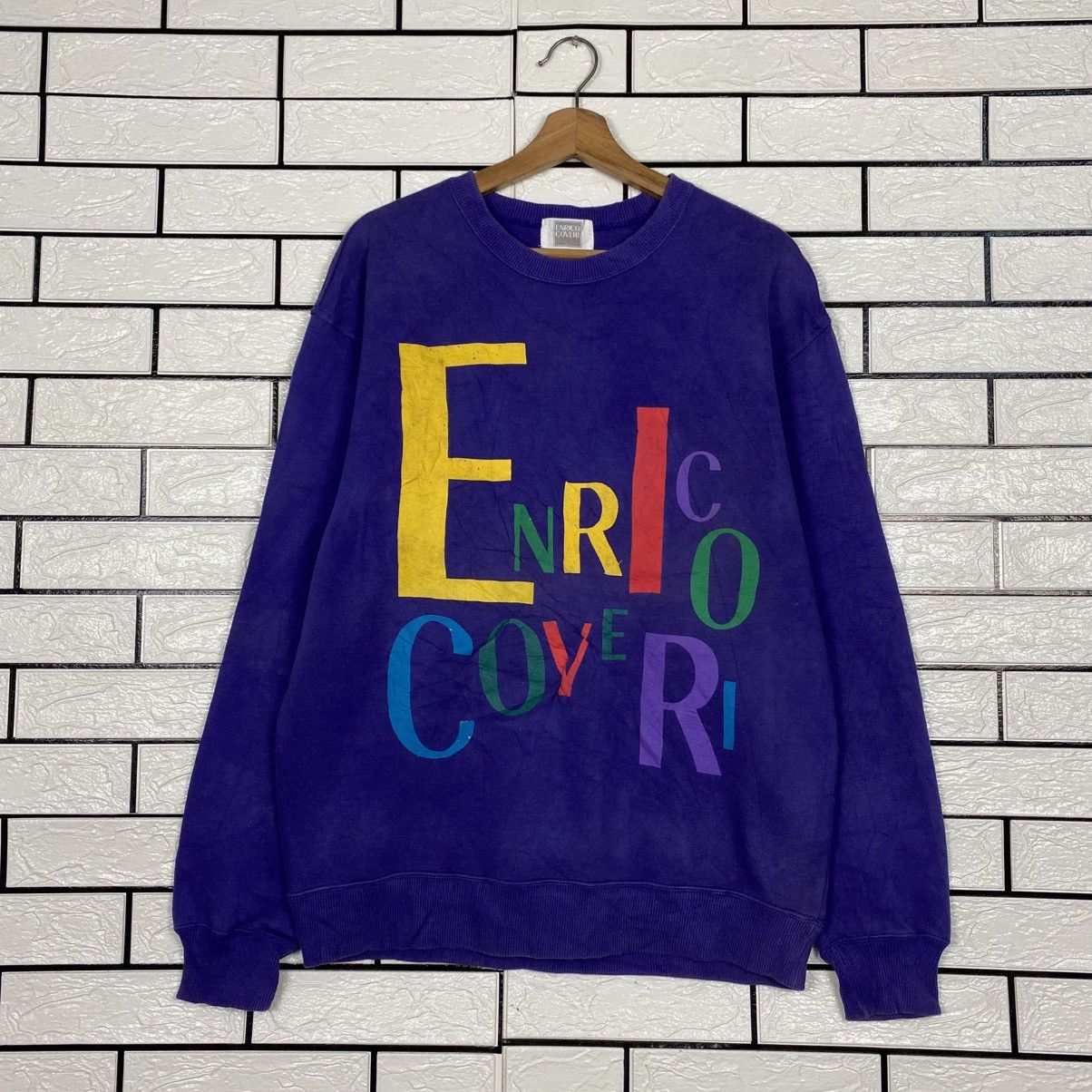 Enrico Coveri 📌Vintage Sweatshirt Crewneck Enrico Coveri Embroidery Size US L / EU 52-54 / 3 - 2 Thumbnail