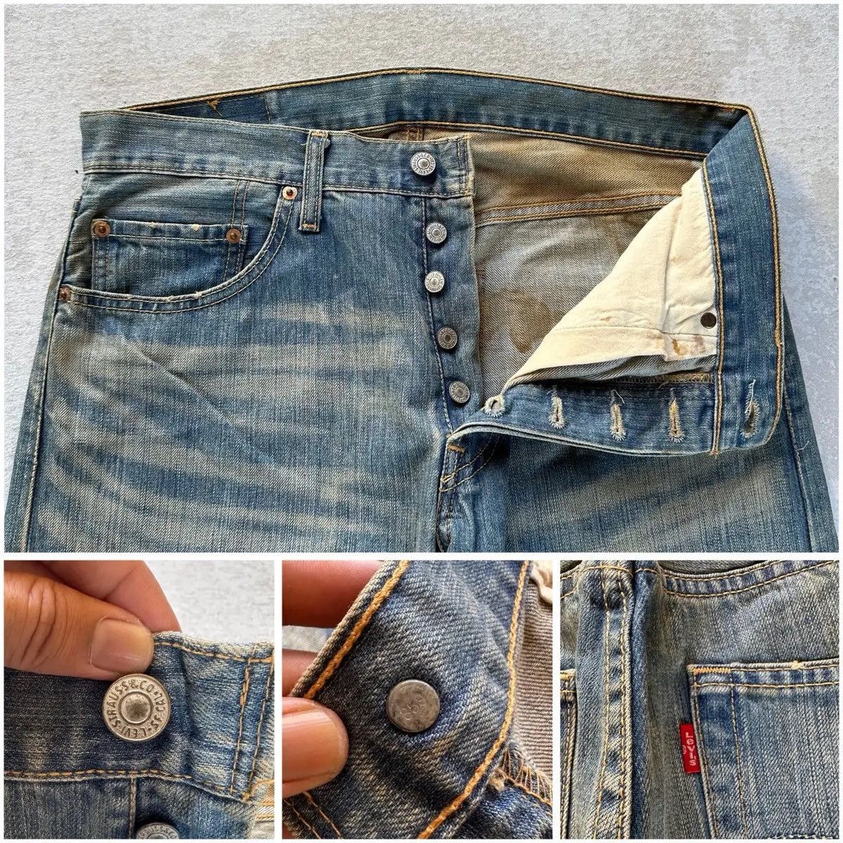 Levi's W33 L32 🔥🔥 Vintage LEVI’S 501 Jeans Rusty Denim Pants Size US 33 - 17 Thumbnail