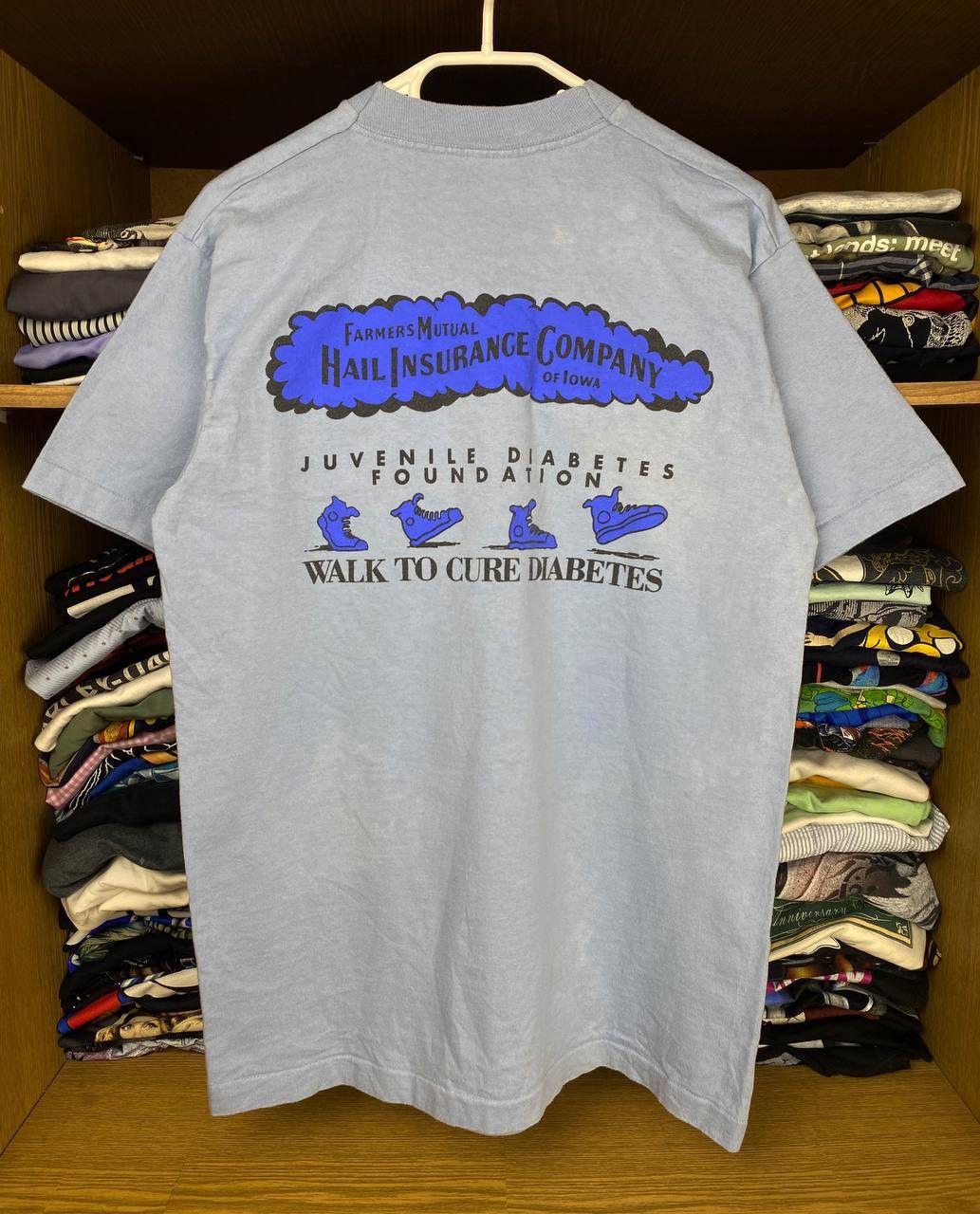 Fruit Of The Loom × Vintage Vintage Walk To Cure Diabetes 90s Graphic Fotl Tee Size US XL / EU 56 / 4 - 2 Thumbnail