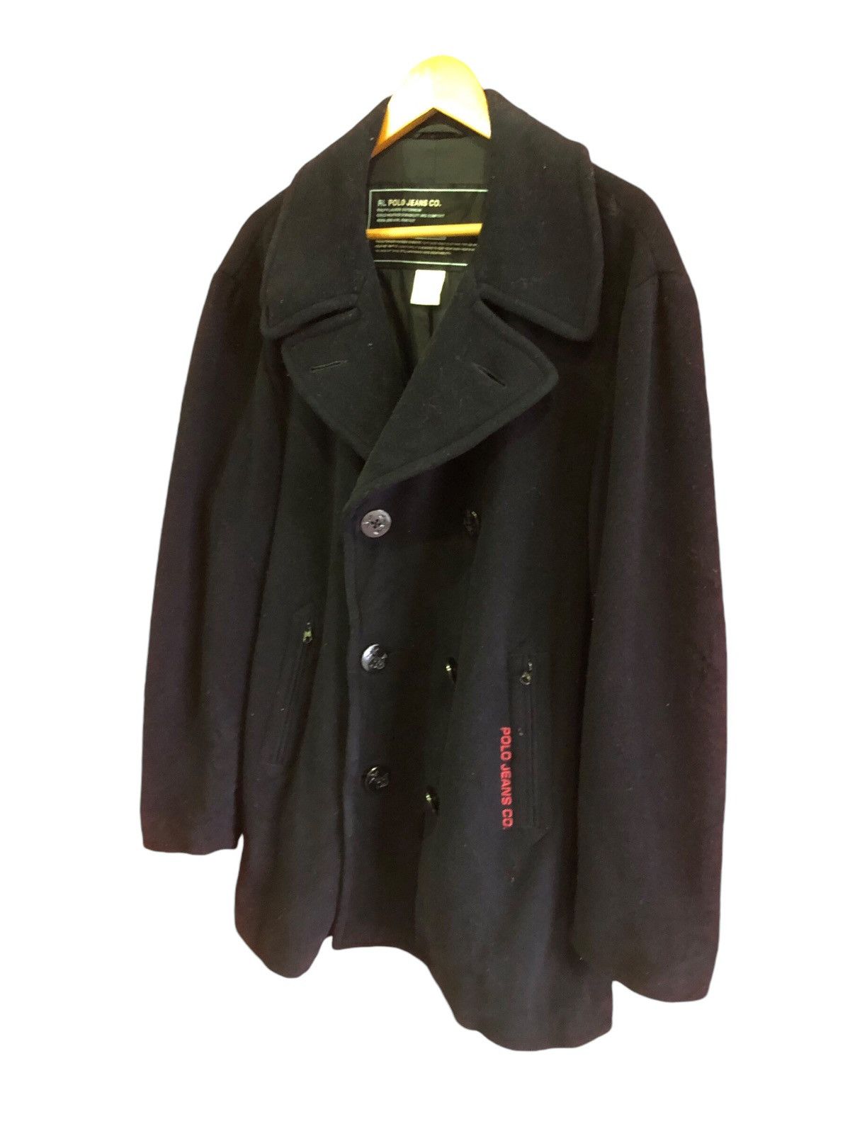 Lauren Ralph Lauren × Polo Ralph Lauren Polo Ralph Lauren Jeans Black Durable Double Brested Jacket Size US L / EU 52-54 / 3 - 3 Thumbnail