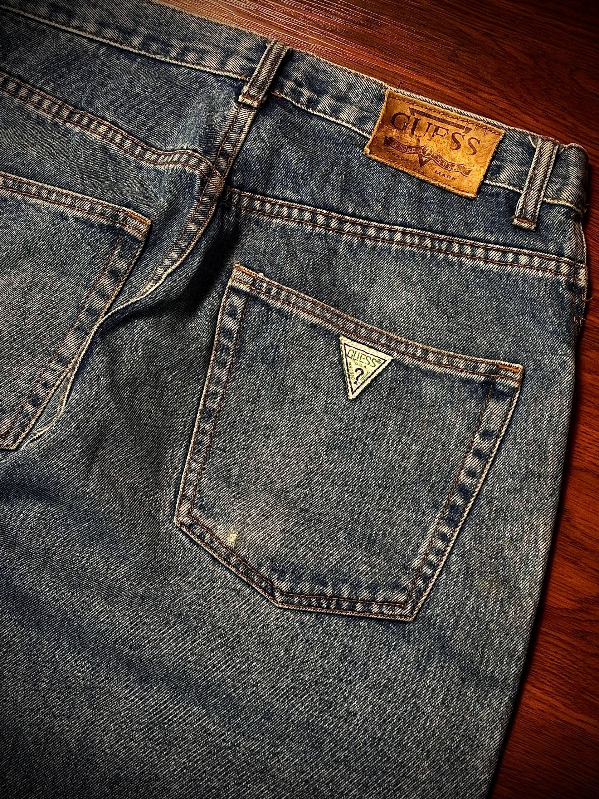 JNCO Vintage 00s Guess Logo Baggy Jeans By Georges Marciano Size US 31 - 2 Thumbnail
