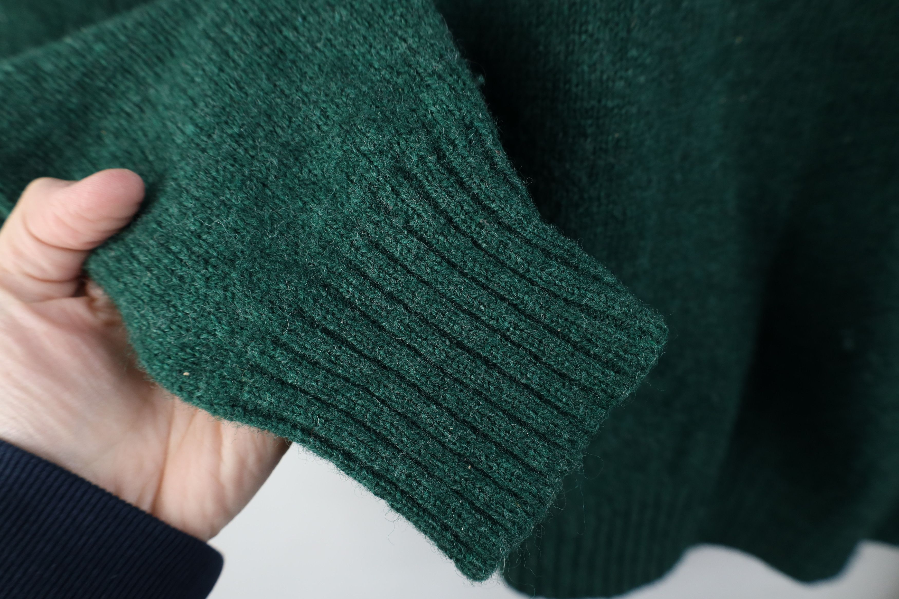 Vintage Vintage 70s Streetwear Knit Crewneck Sweater Green USA Size US XL / EU 56 / 4 - 7 Thumbnail