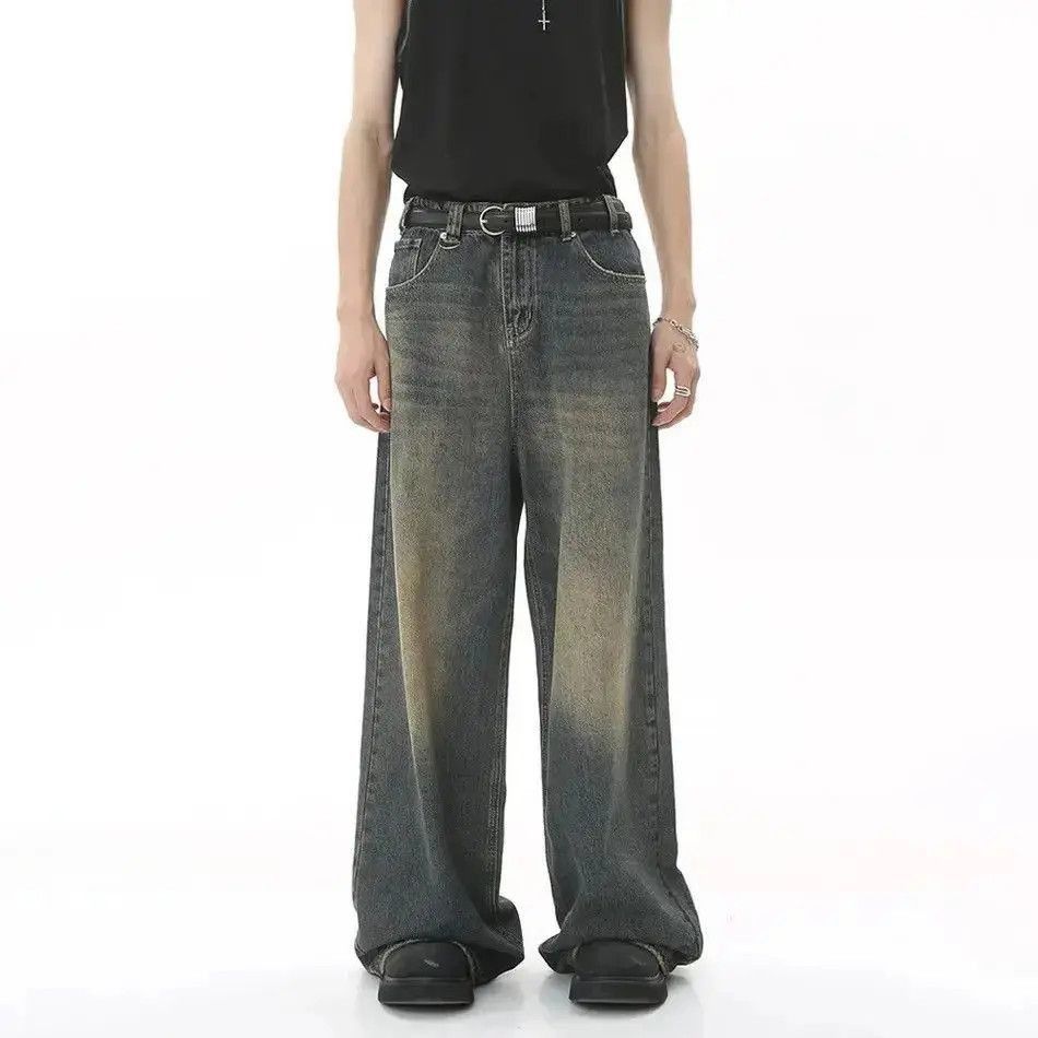 Japanese Brand Vintage Jeans Men Loose Straight Streetwear Casual Summer Size US 32 / EU 48 - 5 Thumbnail