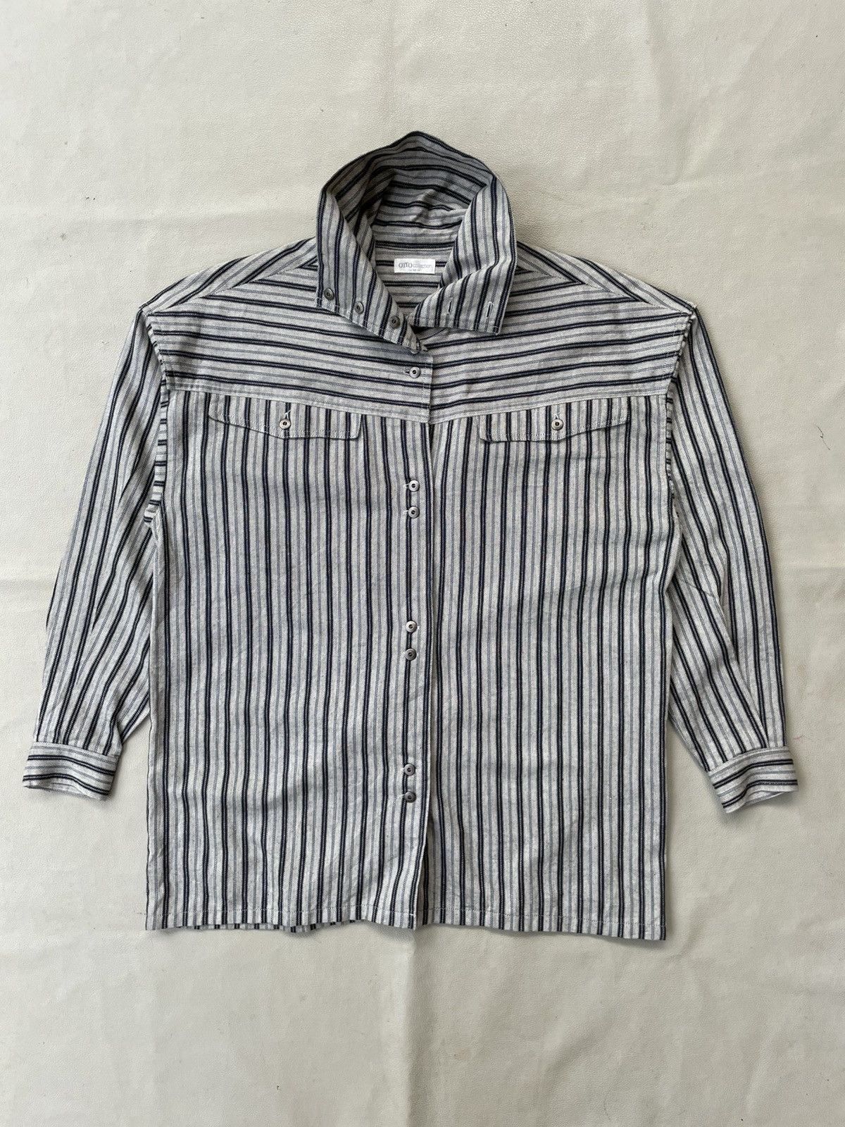 Yohji Yamamoto Undefined Classic Stripe Shirt Turtle Neck Issey style Size US M / EU 48-50 / 2 - 1 Thumbnail