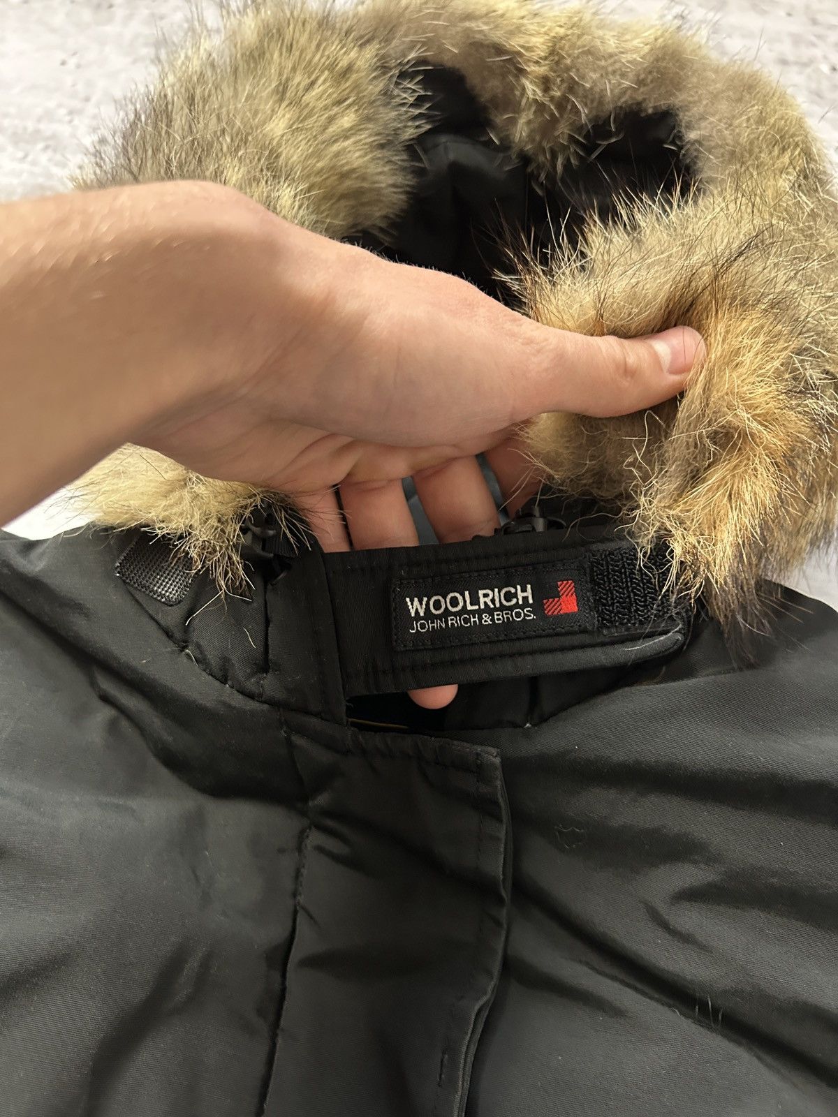 Woolrich Woolen Mills 💥Vintage Woolrich Black Down Jacket Mohair Faux Fur 00s Og💥 Size S / US 4 / IT 40 - 6 Thumbnail