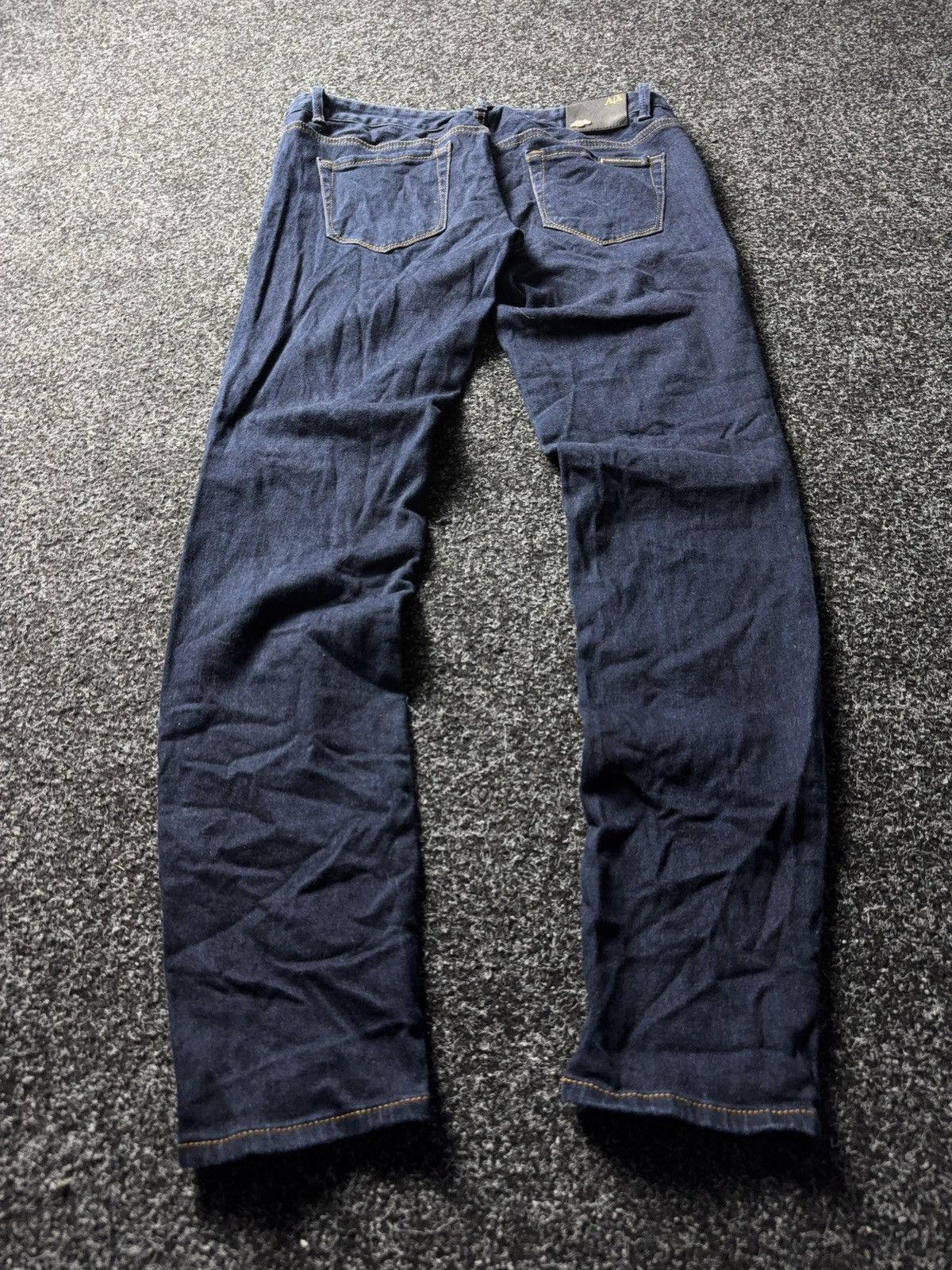 Armani Exchange Luxury Y2K Armani Exchange Slim Fit Dark Blue Stretch Jeans Size 30" / US 8 / IT 44 - 10 Thumbnail