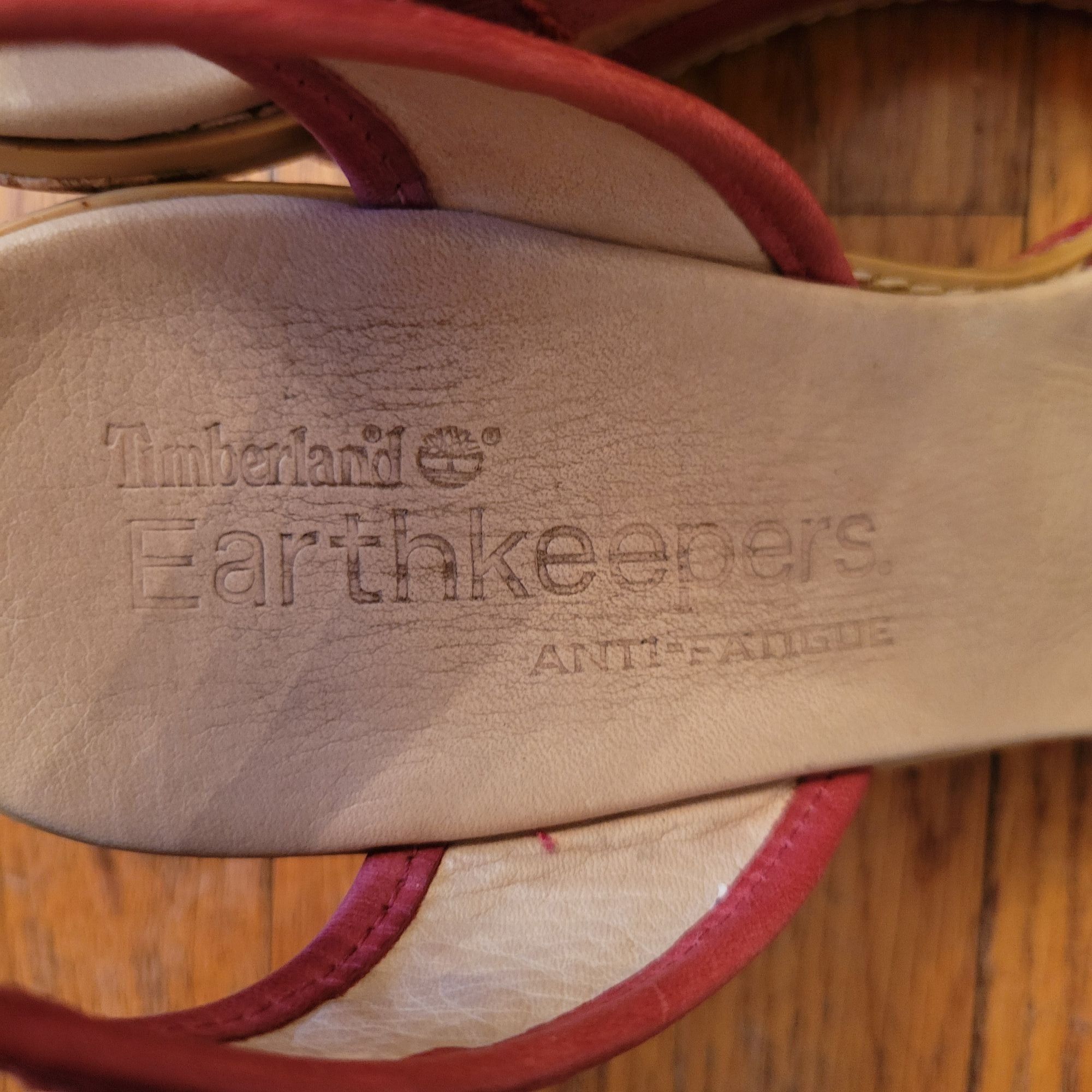 Timberland Timberland Earthkeepers Red Leather Cork Wedge Sandals 10 Op Size US 10 / IT 40 - 7 Thumbnail
