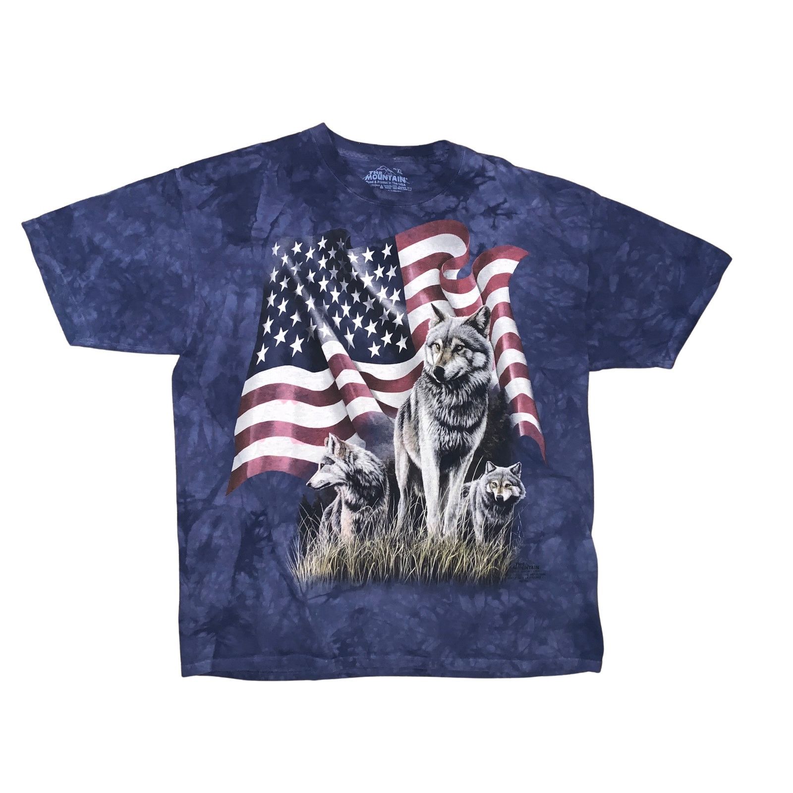 The Mountain The Mountain Patriotic Wolves XL Tie Dye American Flag Tee Size US XL / EU 56 / 4 - 1 Thumbnail