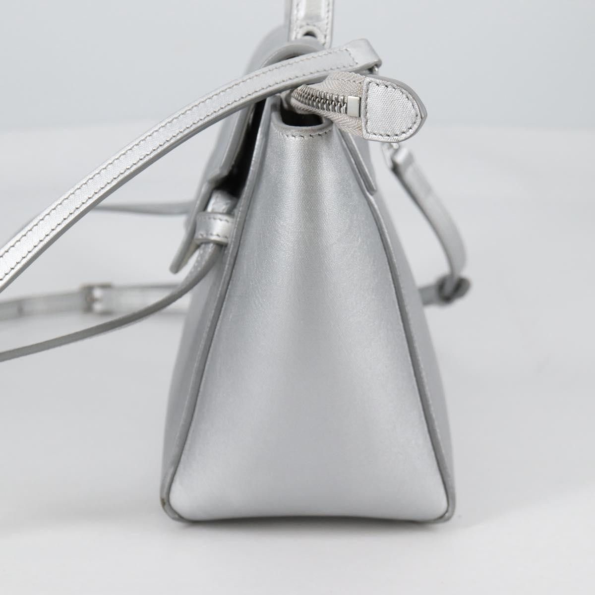 Celine CELINE Belt Bag Hand Bag Leather Silver Size ONE SIZE - 4 Thumbnail