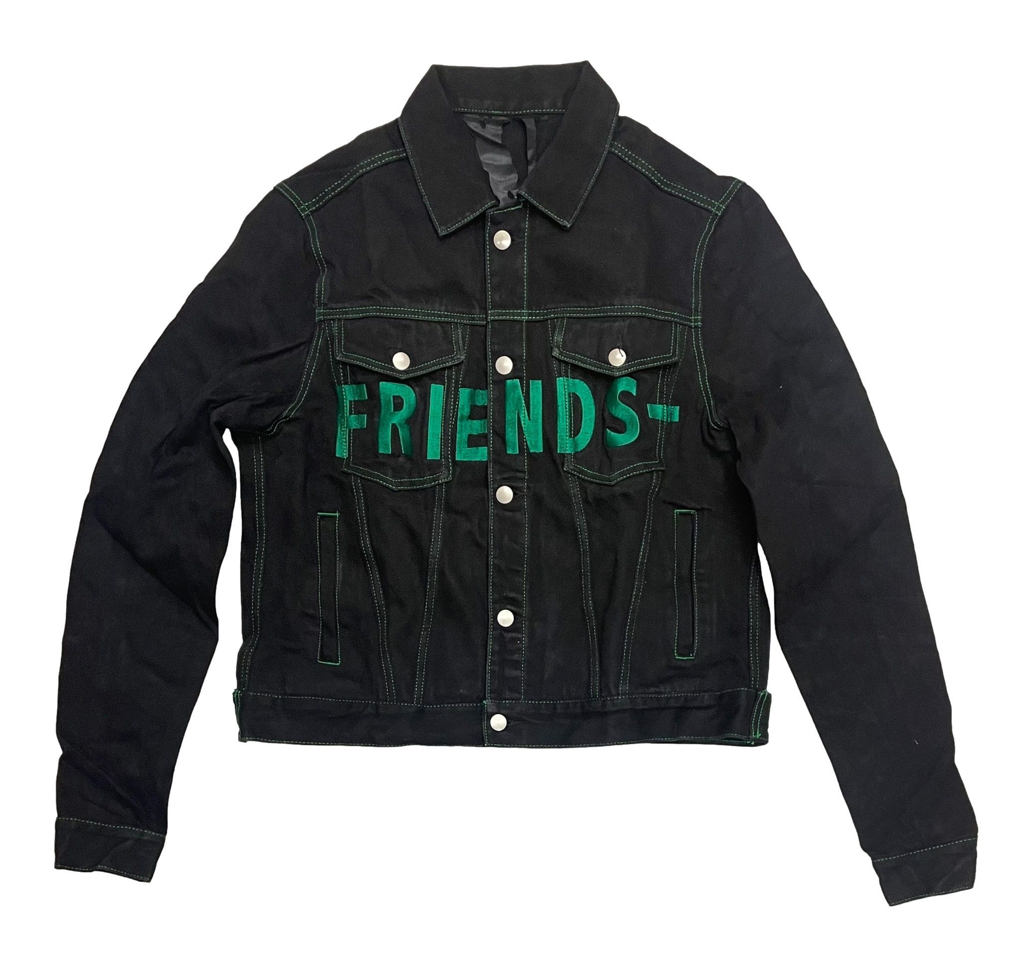 Vlone Vlone Friends Denim Jacket Green Size M - New With Defect | Grailed