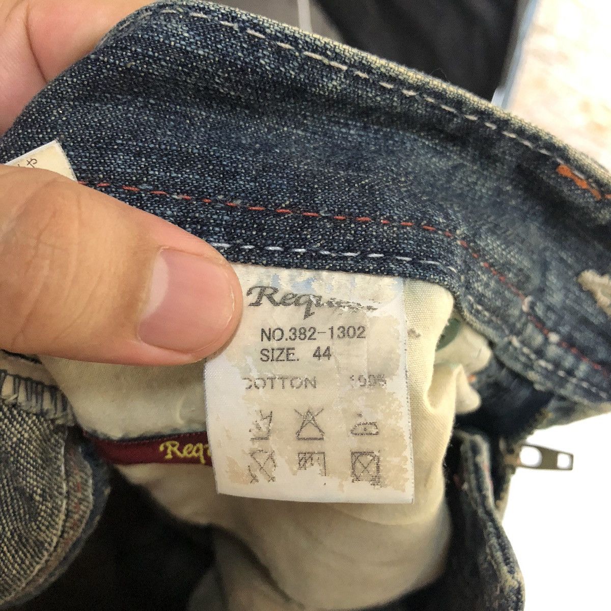 Request Jeans Request Black faded ripped Distressed Denim Pants #A1039 Size US 31 - 20 Thumbnail