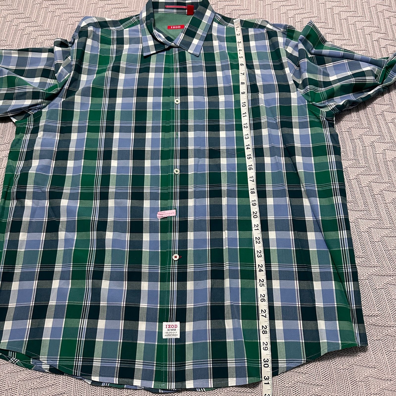 Izod Izod green plaid button downq Size US XL / EU 56 / 4 - 7 Thumbnail