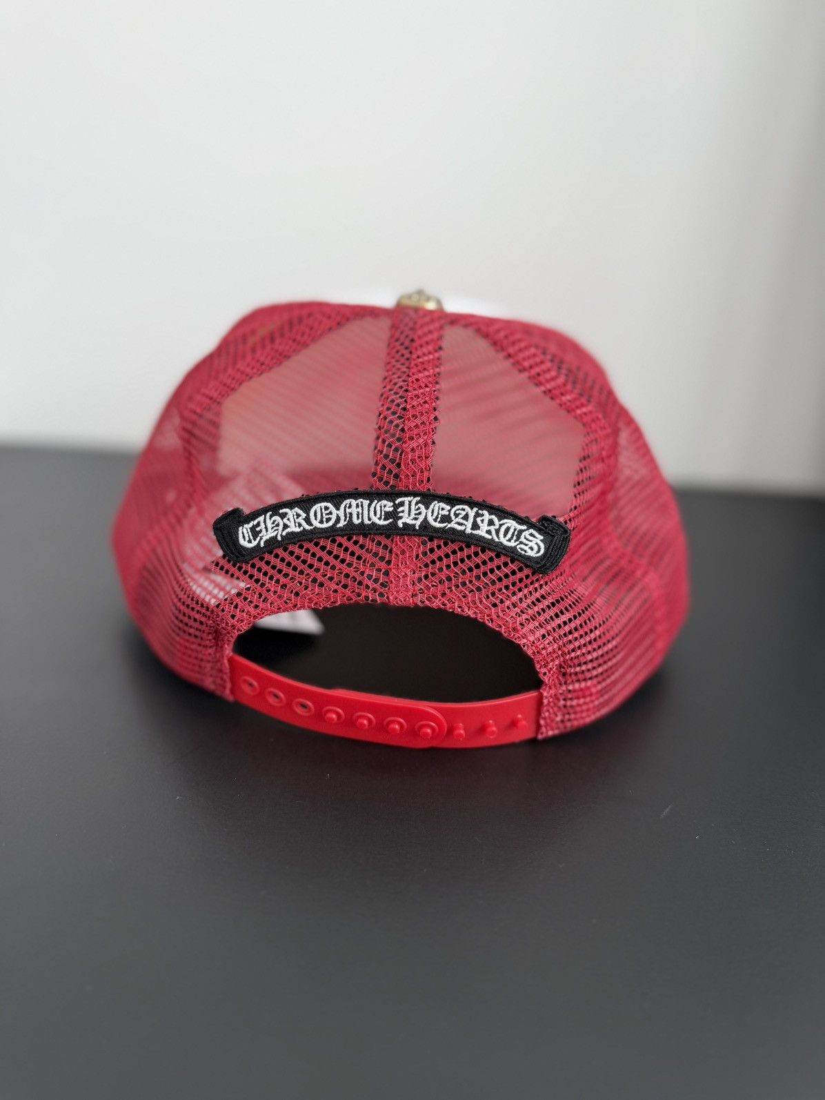 Chrome Hearts Chrome Hearts King Taco Trucker Hat Red/White Size ONE SIZE - 2 Thumbnail