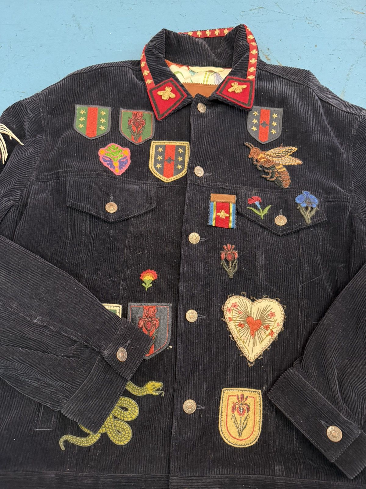 Gucci GUCCI CORDUROY PATCH WORK JACKET Size US M / EU 48-50 / 2 - 2 Thumbnail
