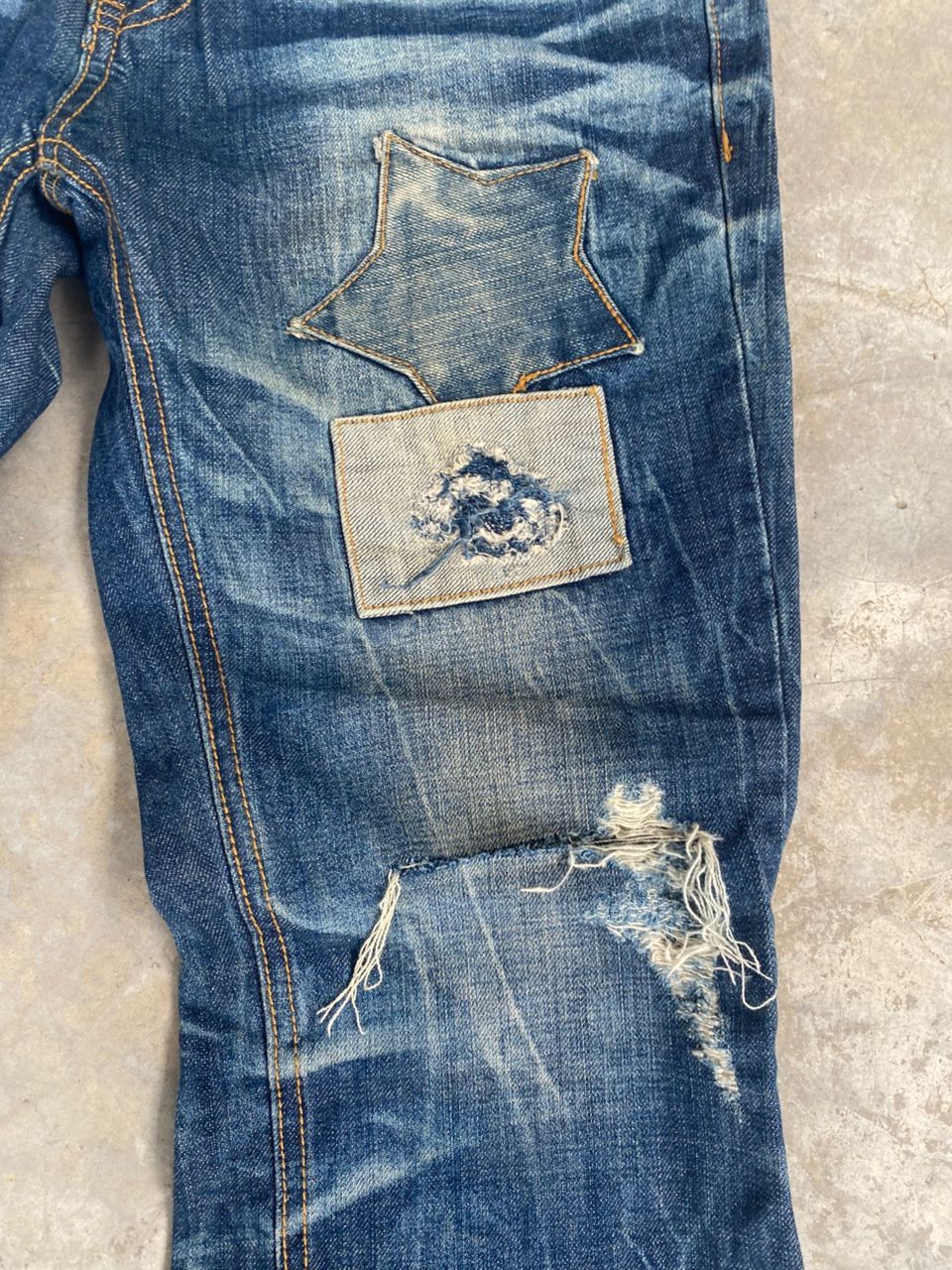 If Six Was Nine 💥FLARE💥SOUL FRANKY AMERICAN STYLE DISTRESSED DENIM Size US 33 - 9 Thumbnail