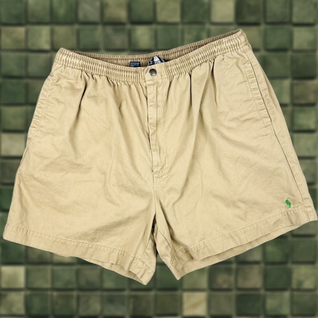 Polo Ralph Lauren VINTAGE Polo Ralph Lauren Chino Shorts Khaki Green Pony Drawstring Men’s XXL Size US XXL / EU 58 / 5 - 1 Thumbnail