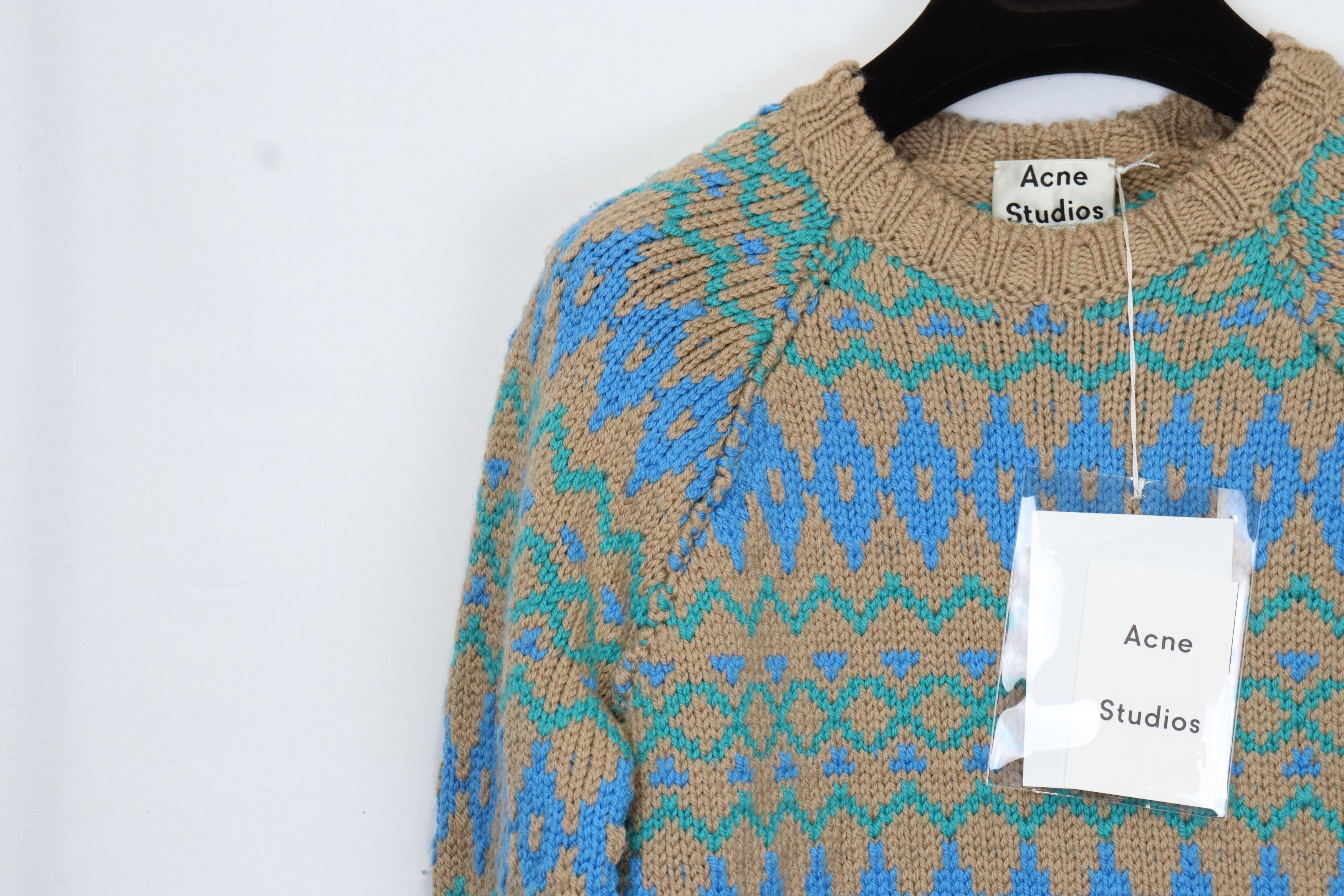 Acne Studios o1rshd10124 SS18 Naif Multicolor Fair Isle Sweater/Knitwear Size US S / EU 44-46 / 1 - 4 Thumbnail