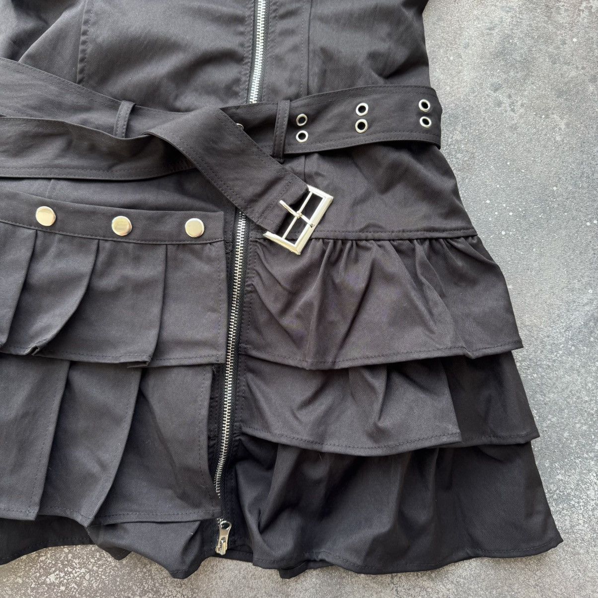 Hysteric Glamour Amazing Y2K Sexy Gothic Pleated Belted Dress (Tripp Vibe) Size M / US 6-8 / IT 42-44 - 7 Thumbnail