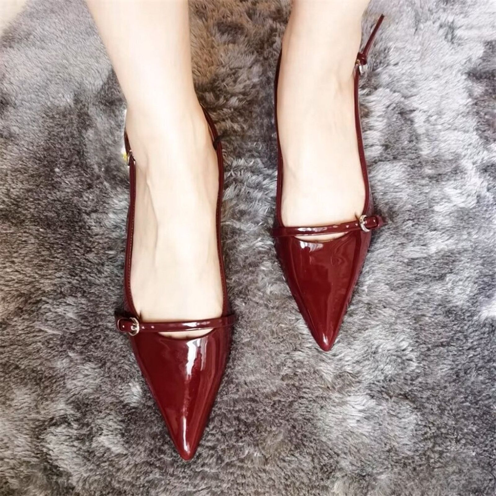 Zara ZARA VIRAL CHERRY RED FALL SLINGBACKS LAST ONE!!! Size US 7.5 / IT 37.5 - 9 Thumbnail