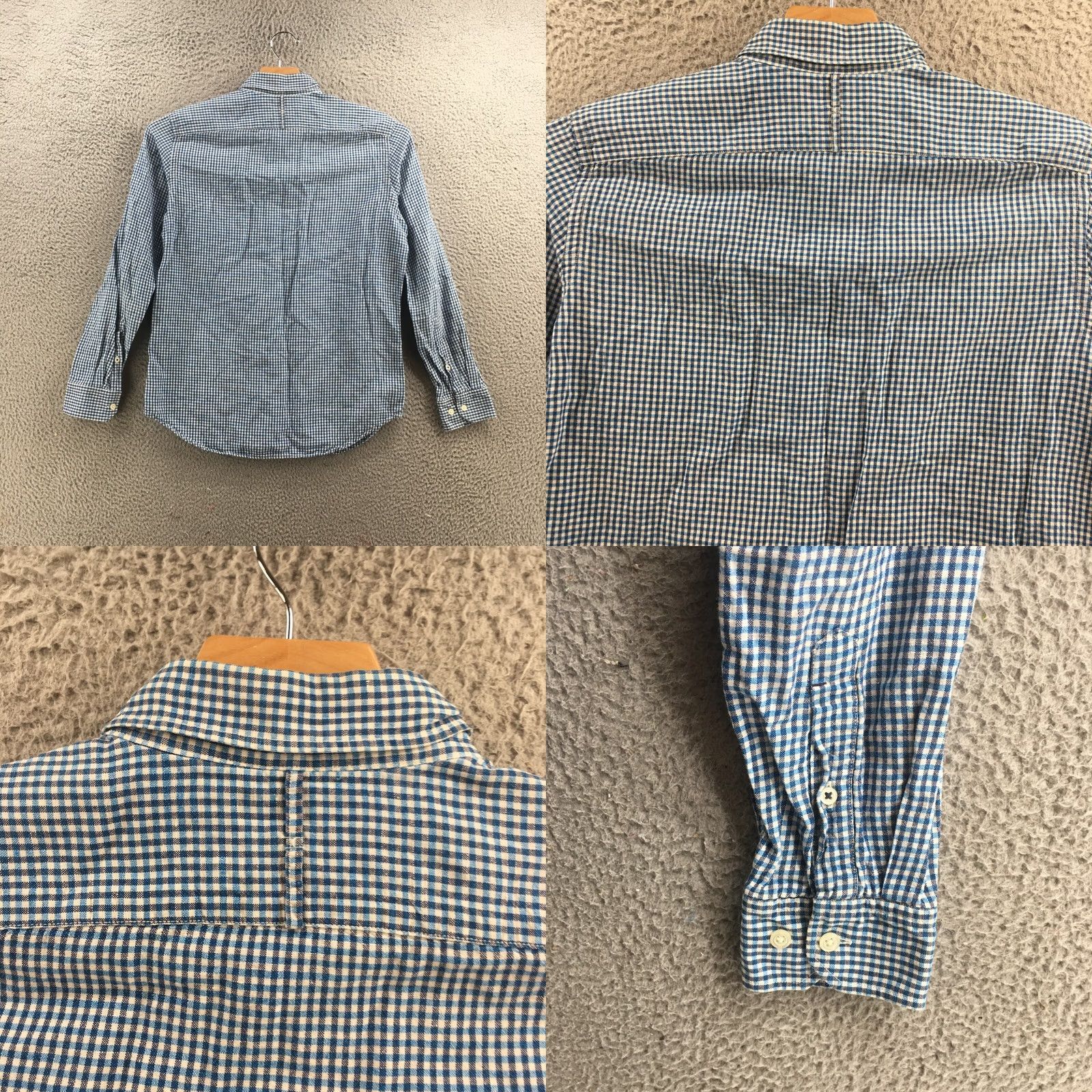 Banana Republic Banana Republic Slim Fit Button Down Shirt M Blue Gingham Long Sleeve Collared Mens Size US M / EU 48-50 / 2 - 8 Thumbnail