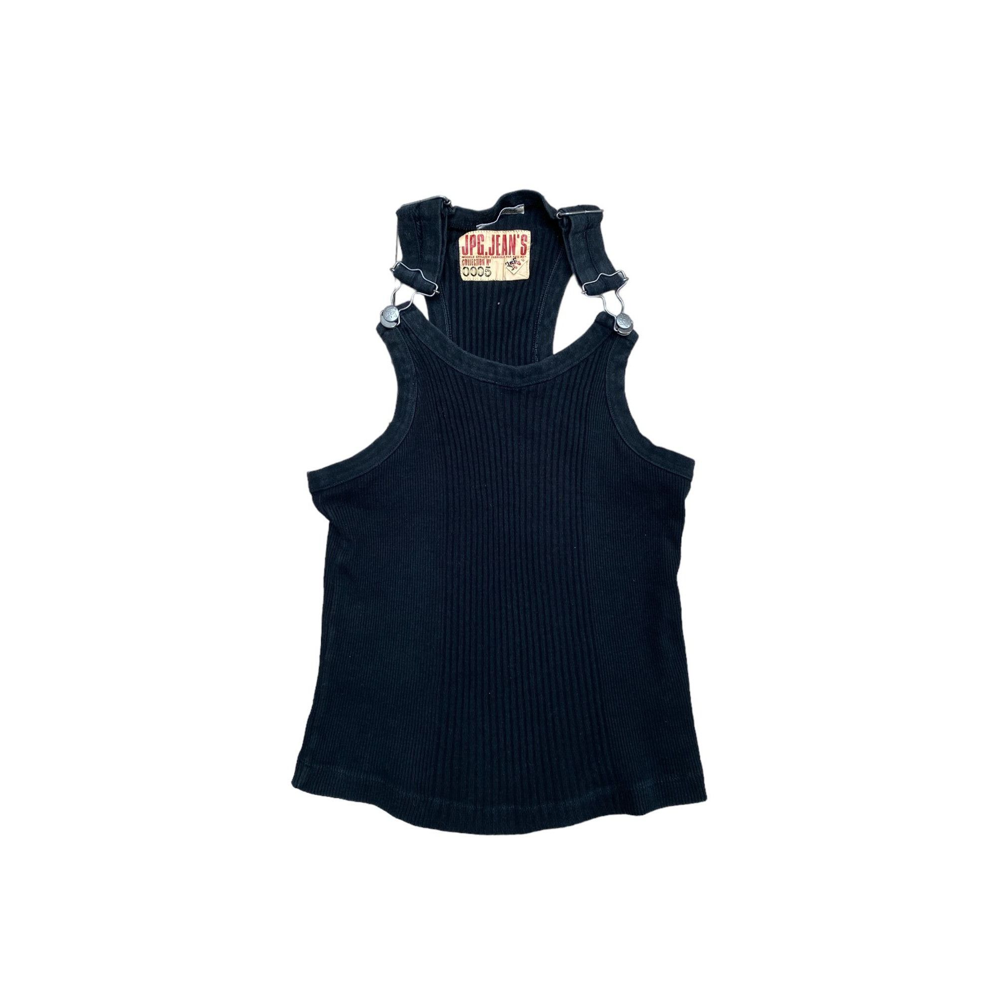 image of Jean Paul Gaultier Vintage Black Dungarees Top, Women's (Size Medium)