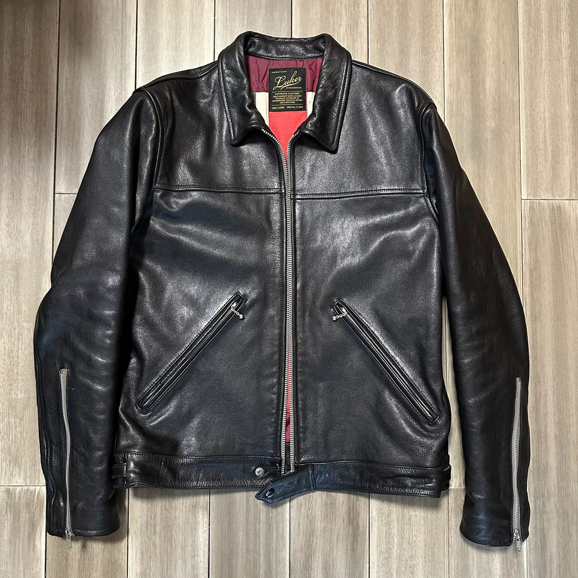 Neighborhood Neighborhood Luker Leather Motorcycle Jacket Size US L / EU 52-54 / 3 - 1 Thumbnail