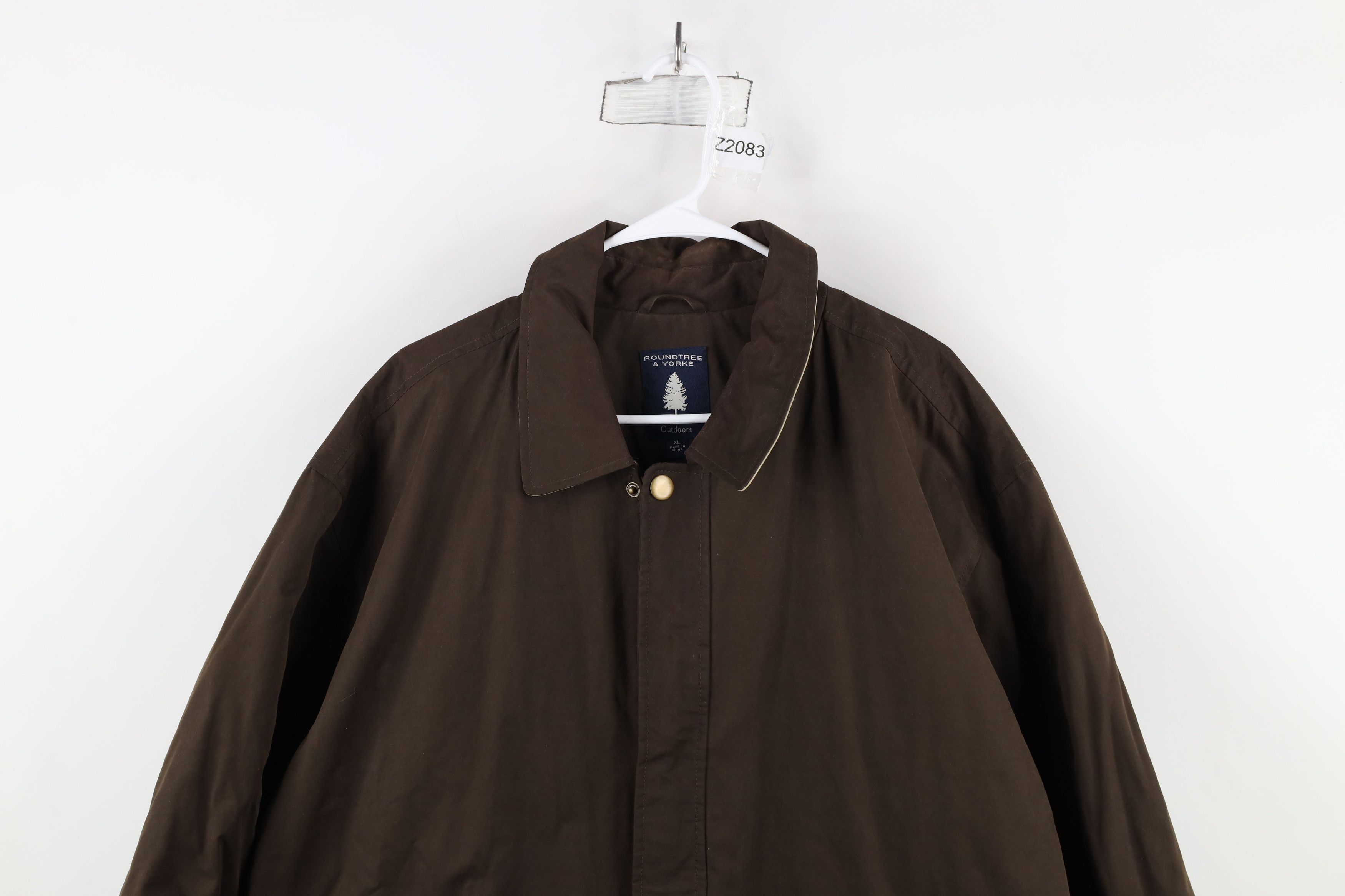 Vintage Vintage 90s Streetwear Lined Full Zip Collared Jacket Brown Size US XL / EU 56 / 4 - 2 Thumbnail