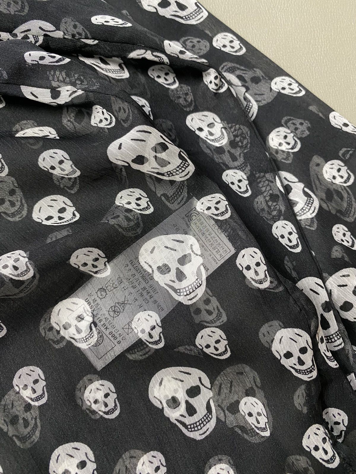 Hysteric Glamour × If Six Was Nine × Le Grande Bleu (L.G.B.) UGIZ Skull Full Printed Gothic Mesh Button Shirt Size US L / EU 52-54 / 3 - 7 Thumbnail