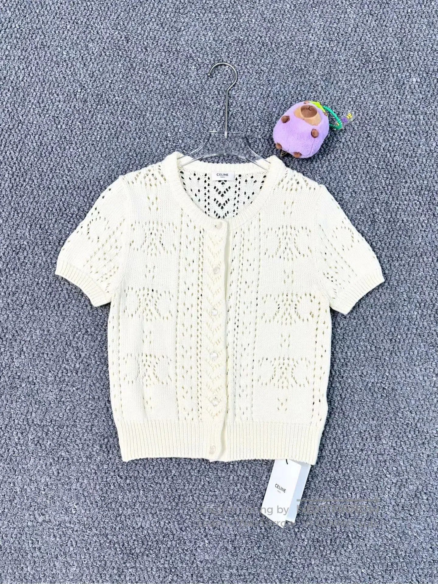 Celine Celine Openwork Logo Knit Short. Size M / US 6-8 / IT 42-44 - 1 Thumbnail