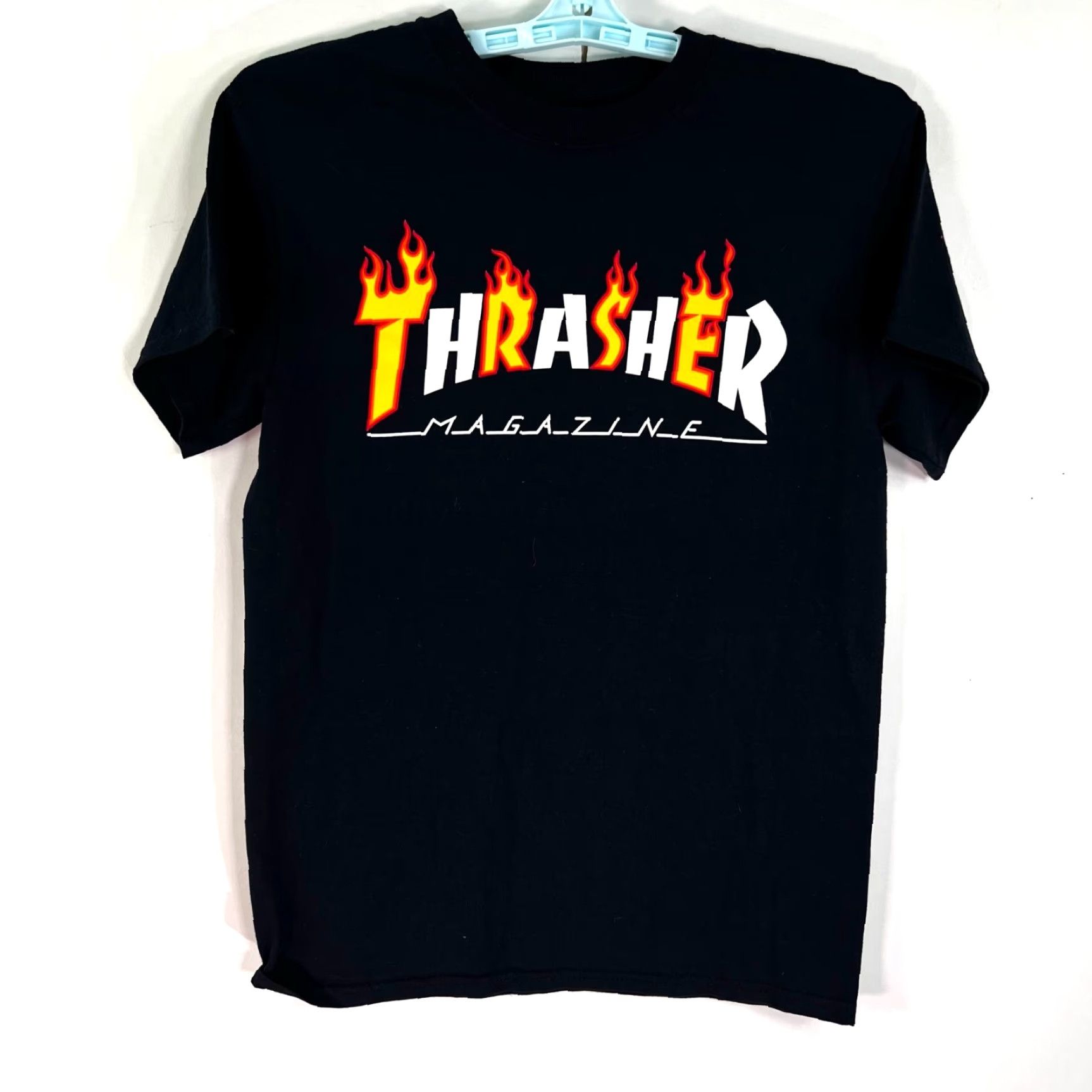 Thrasher Thrasher Magazine Adult Shirt M Black Graphic Fire Tee Shirt Mens T-Shirt Graphic Print Skate 90s Theme BTS? Size US M / EU 48-50 / 2 - 2 Thumbnail
