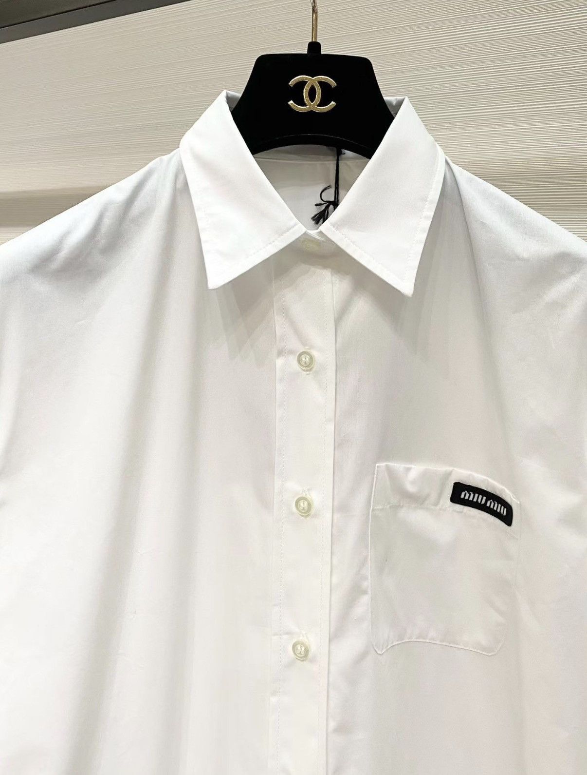 Miu Miu Miu Miu Classic White Long Sleeve Shirt J33 Size XS / US 0-2 / IT 36-38 - 3 Thumbnail